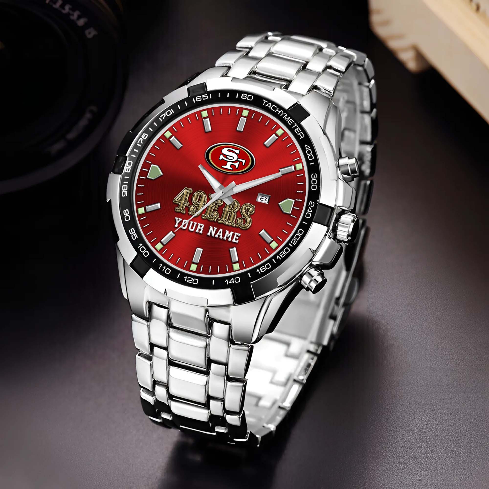 San Francisco 49ers Alloy Men Quartz Watch Custom Your Name, Sport Men Watch, FootBall Fan Gifts EHIVM-0213860