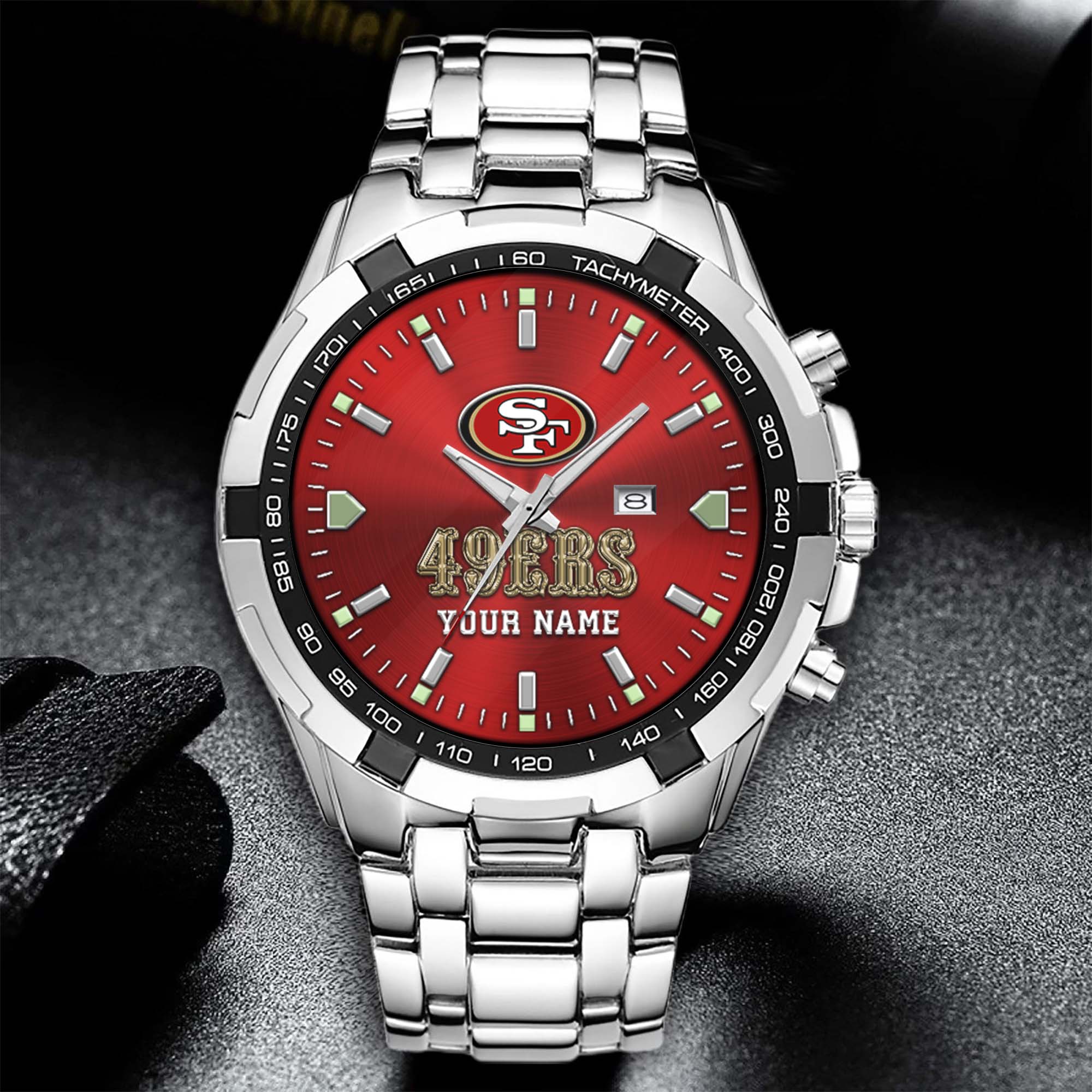 Alternative view of San Francisco 49ers Alloy Men Quartz Watch Custom Your Name, Sport Men Watch, FootBall Fan Gifts EHIVM-0213860