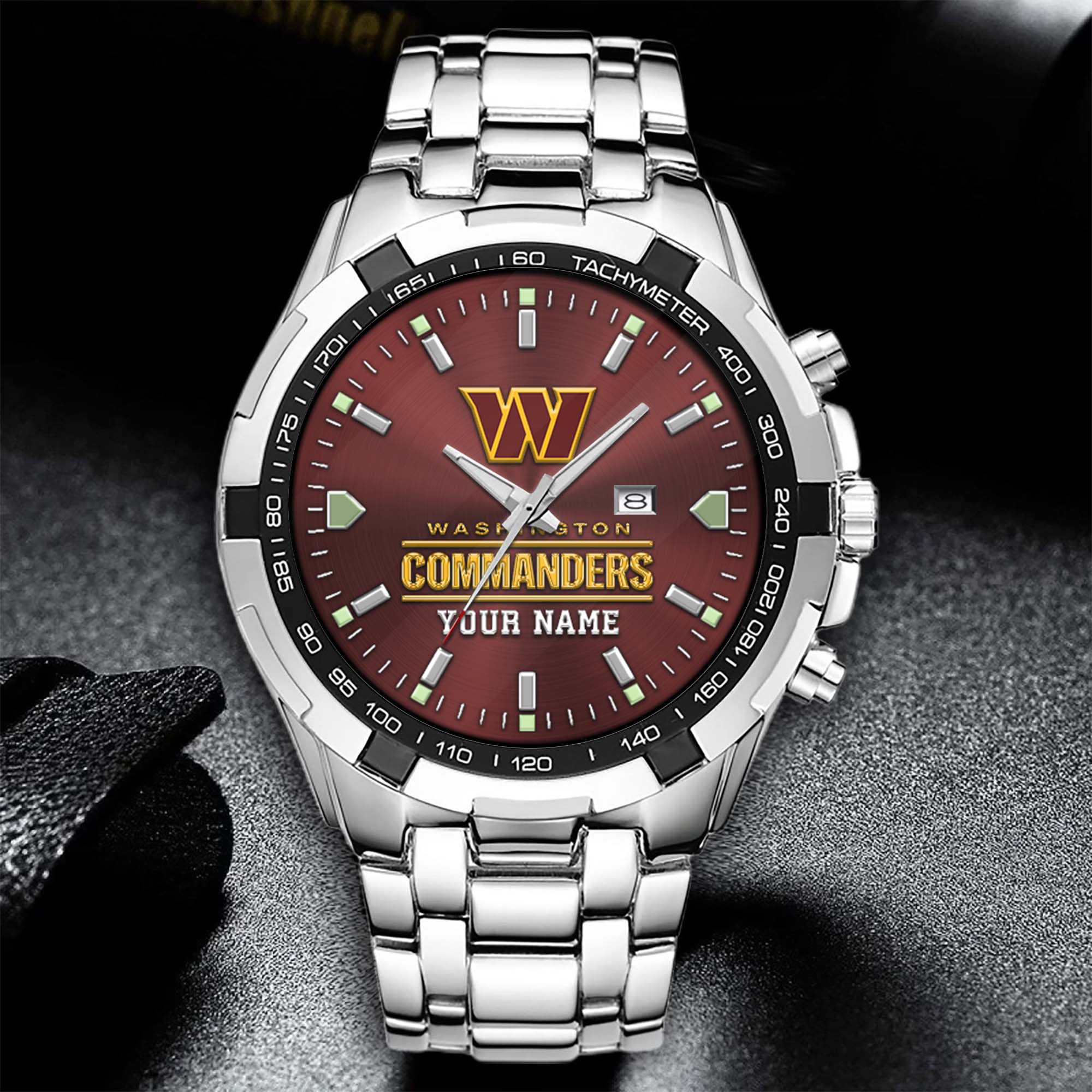Alternative view of Washington Commanders Alloy Men Quartz Watch Custom Your Name, Sport Men Watch, FootBall Fan Gifts EHIVM-0213860