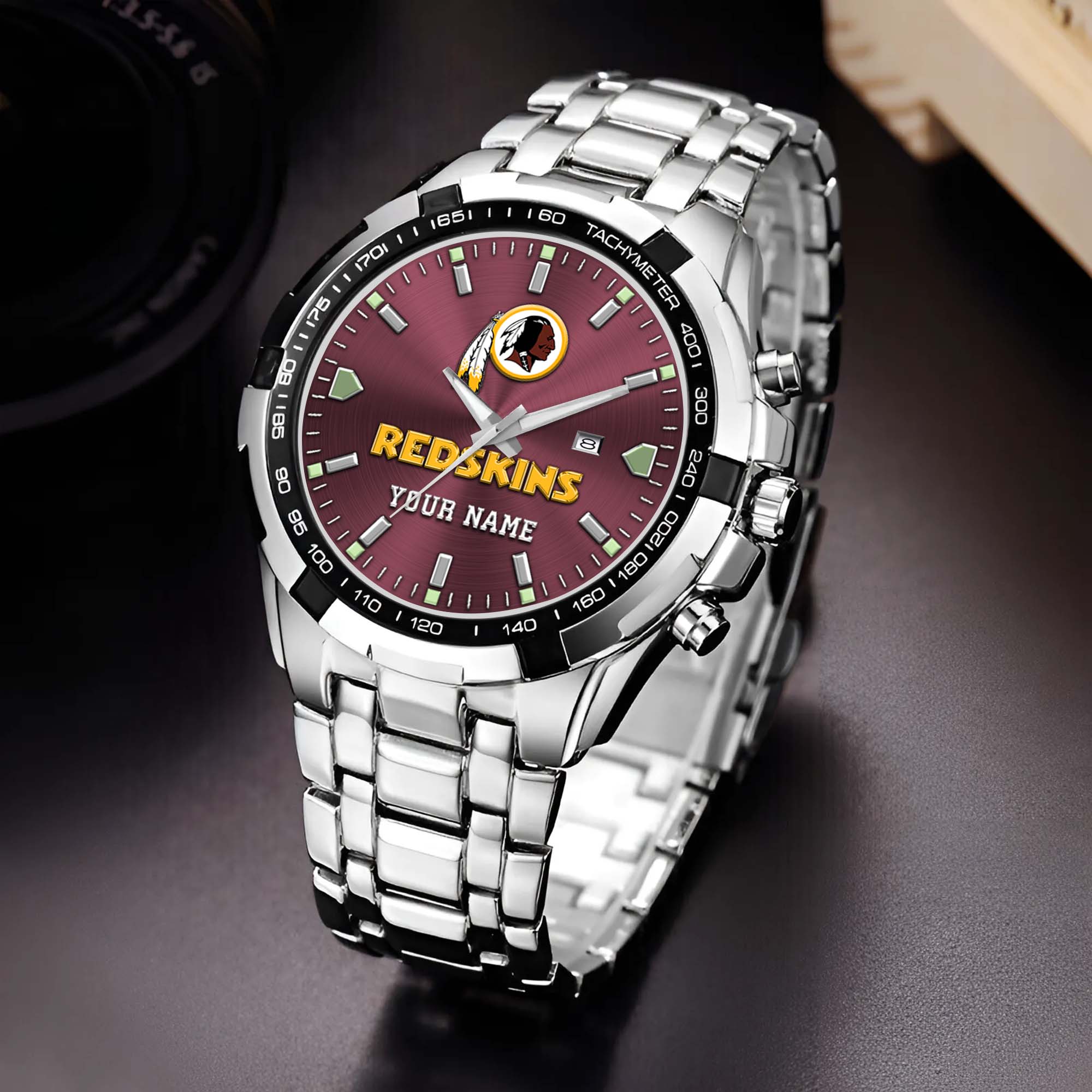 Washington Redskins Alloy Men Quartz Watch Custom Your Name, Sport Men Watch, FootBall Fan Gifts EHIVM-0213860