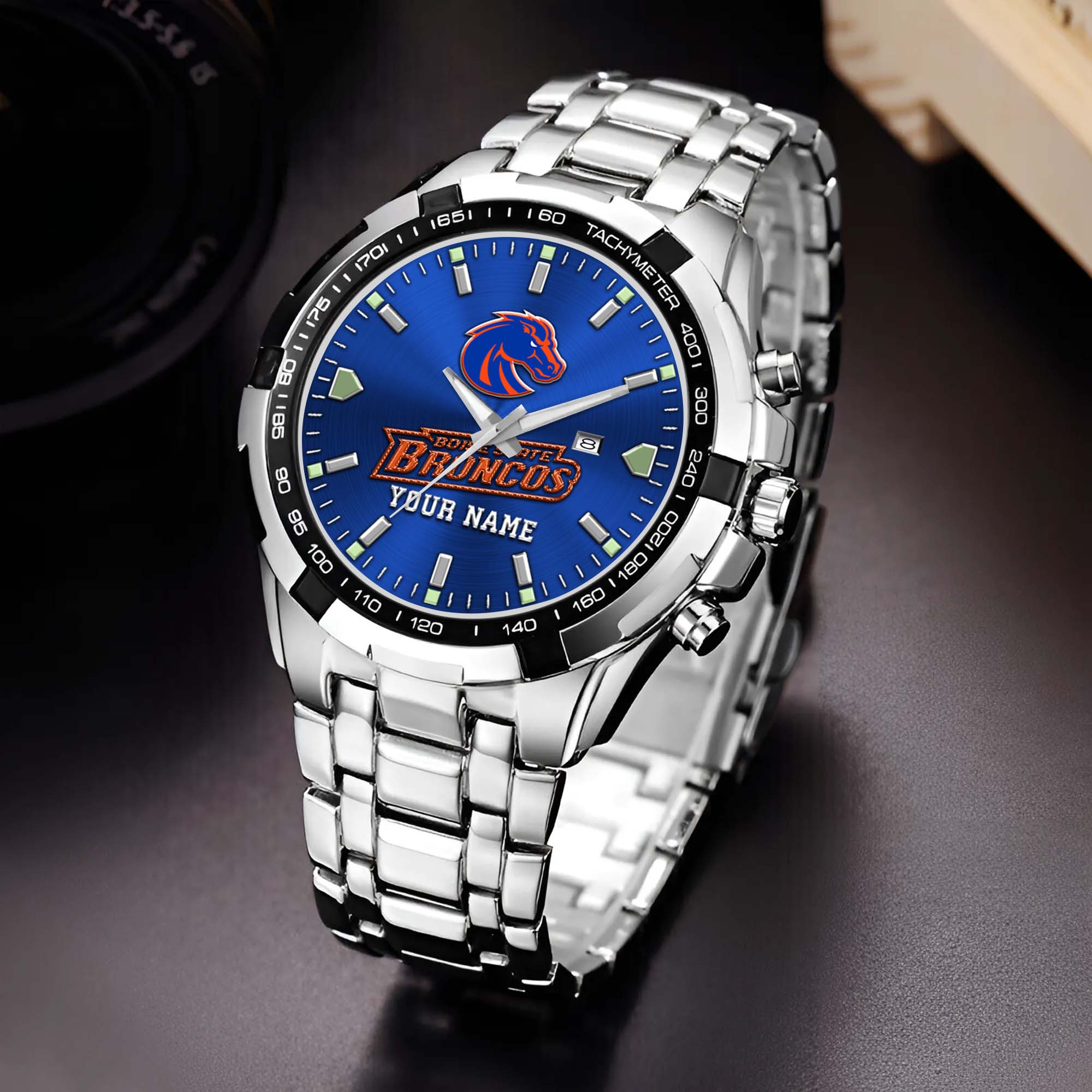 Boise State Broncos Alloy Men Quartz Watch Custom Your Name, Sport Men Watch, FootBall Fan Gifts EHIVM-02261048