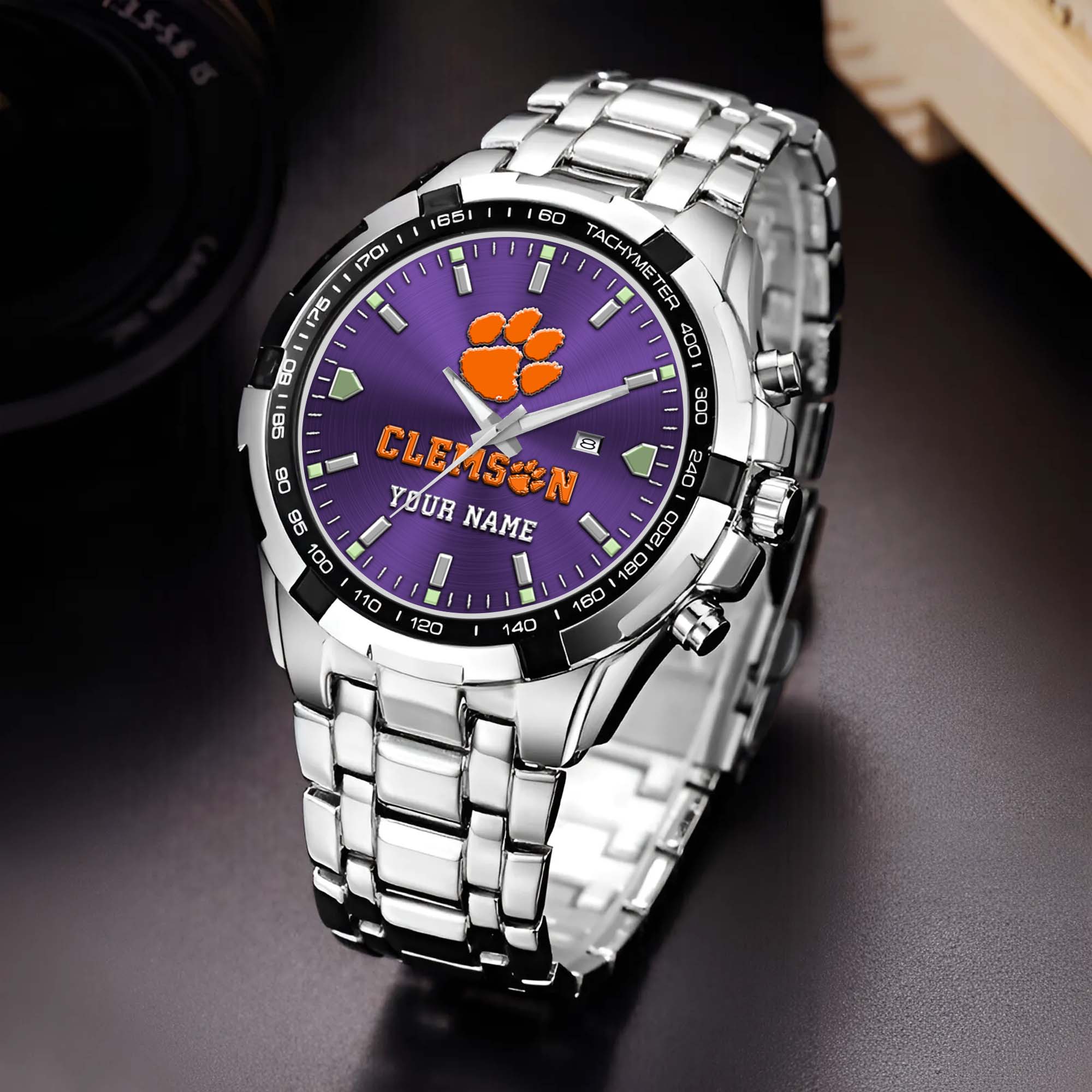 Clemson Tigers Alloy Men Quartz Watch Custom Your Name, Sport Men Watch, FootBall Fan Gifts EHIVM-02261048