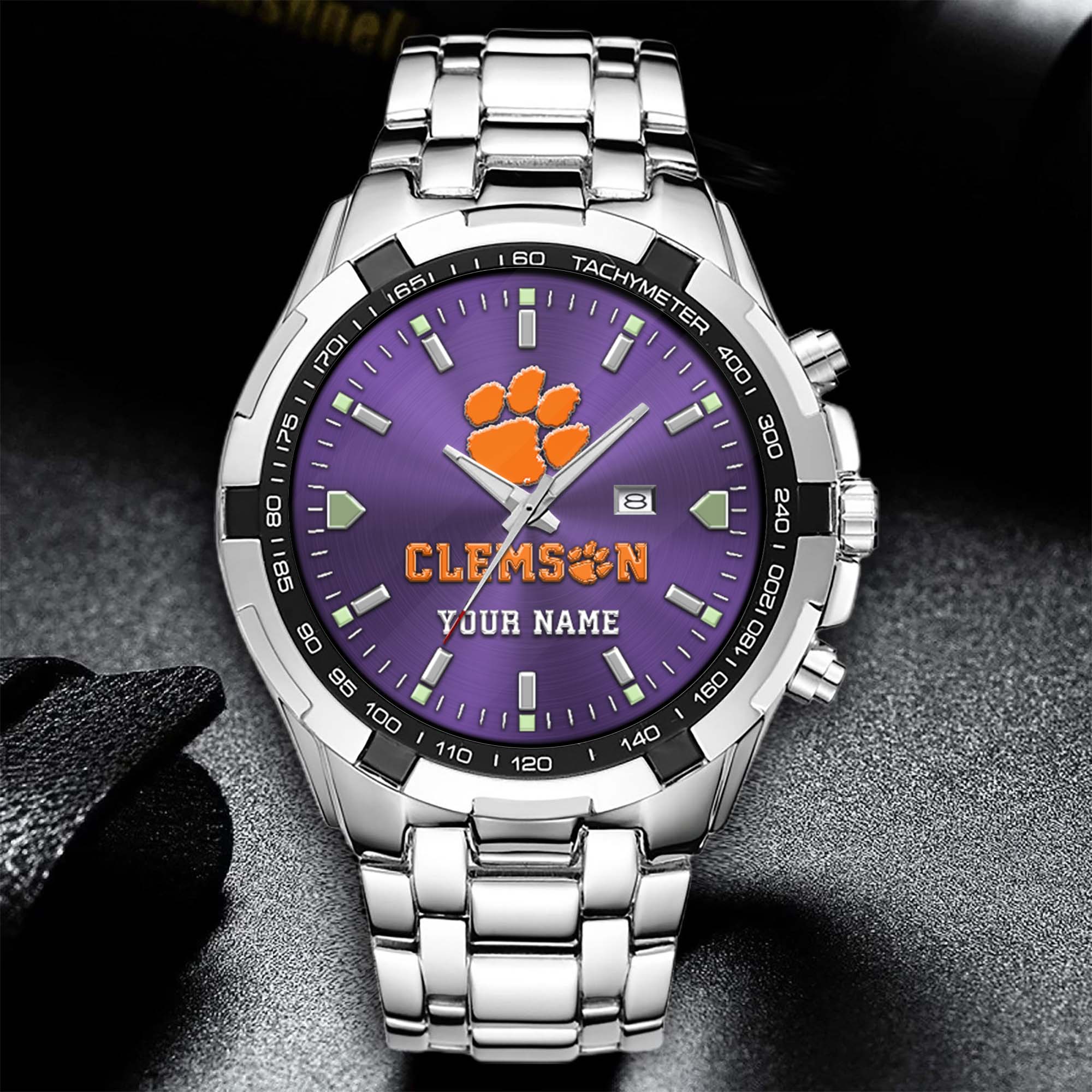 Alternative view of Clemson Tigers Alloy Men Quartz Watch Custom Your Name, Sport Men Watch, FootBall Fan Gifts EHIVM-02261048