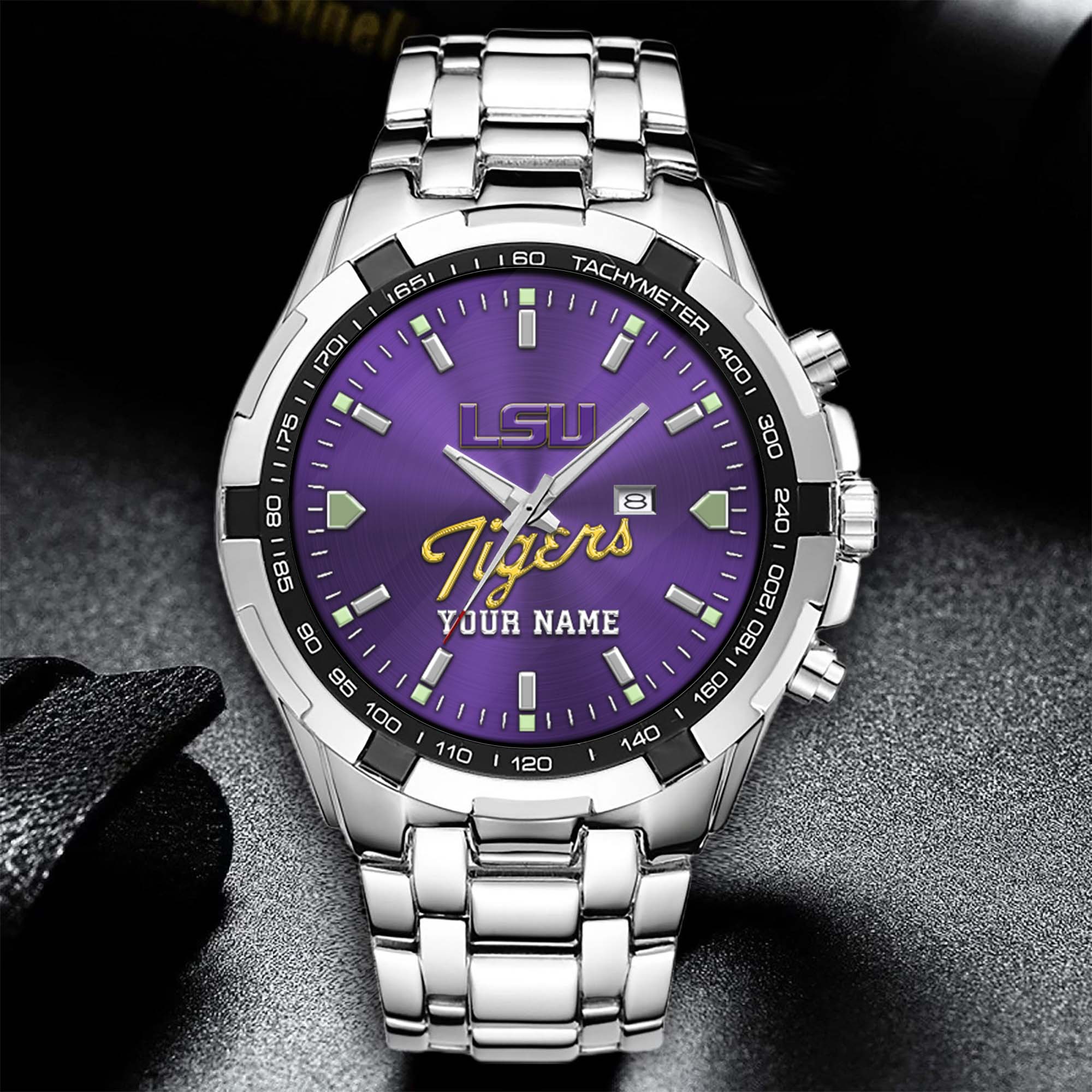Alternative view of LSU TIGERS Alloy Men Quartz Watch Custom Your Name, Sport Men Watch, FootBall Fan Gifts EHIVM-02261048