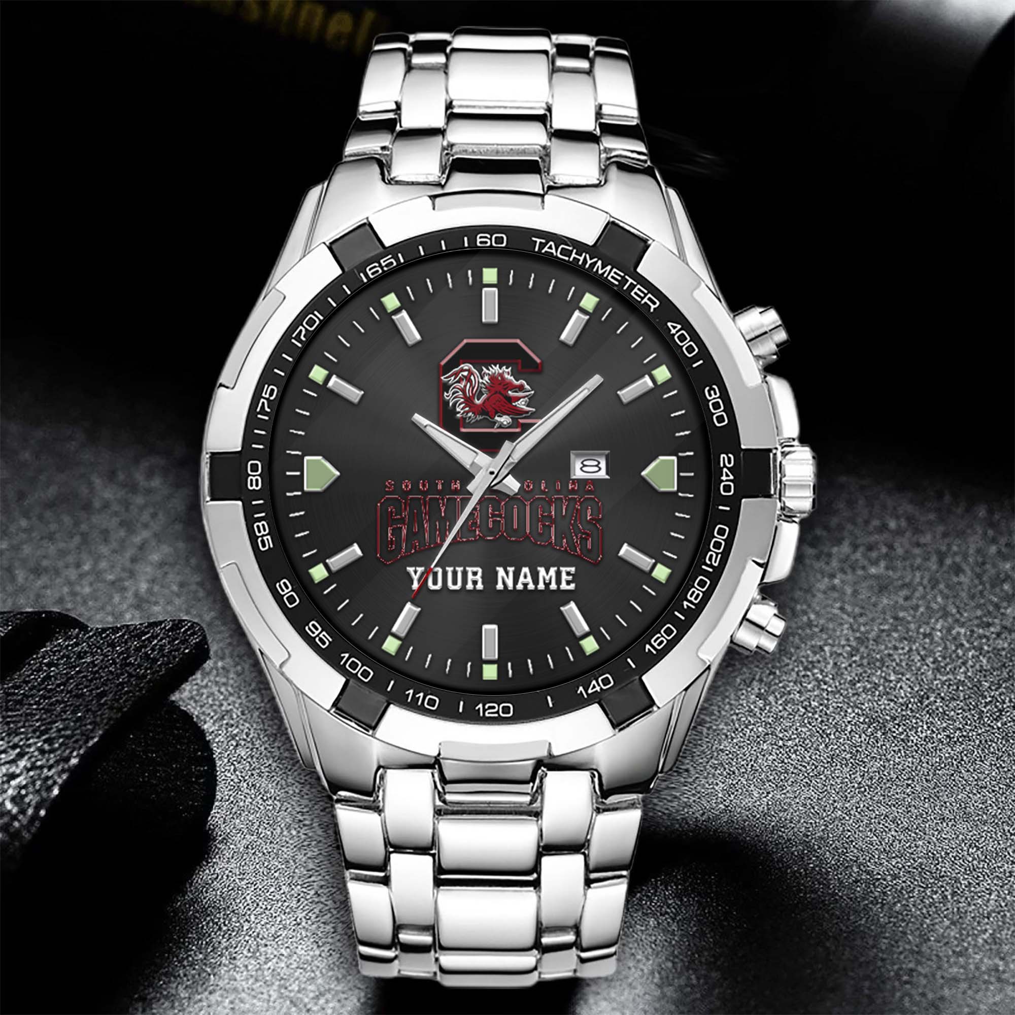 Alternative view of South Carolina Gamecocks Alloy Men Quartz Watch Custom Your Name, Sport Men Watch, FootBall Fan Gifts EHIVM-02261048