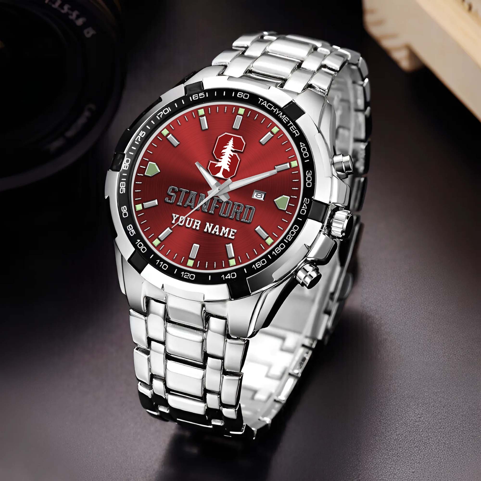 Stanford Cardinal Alloy Men Quartz Watch Custom Your Name, Sport Men Watch, FootBall Fan Gifts EHIVM-02261048