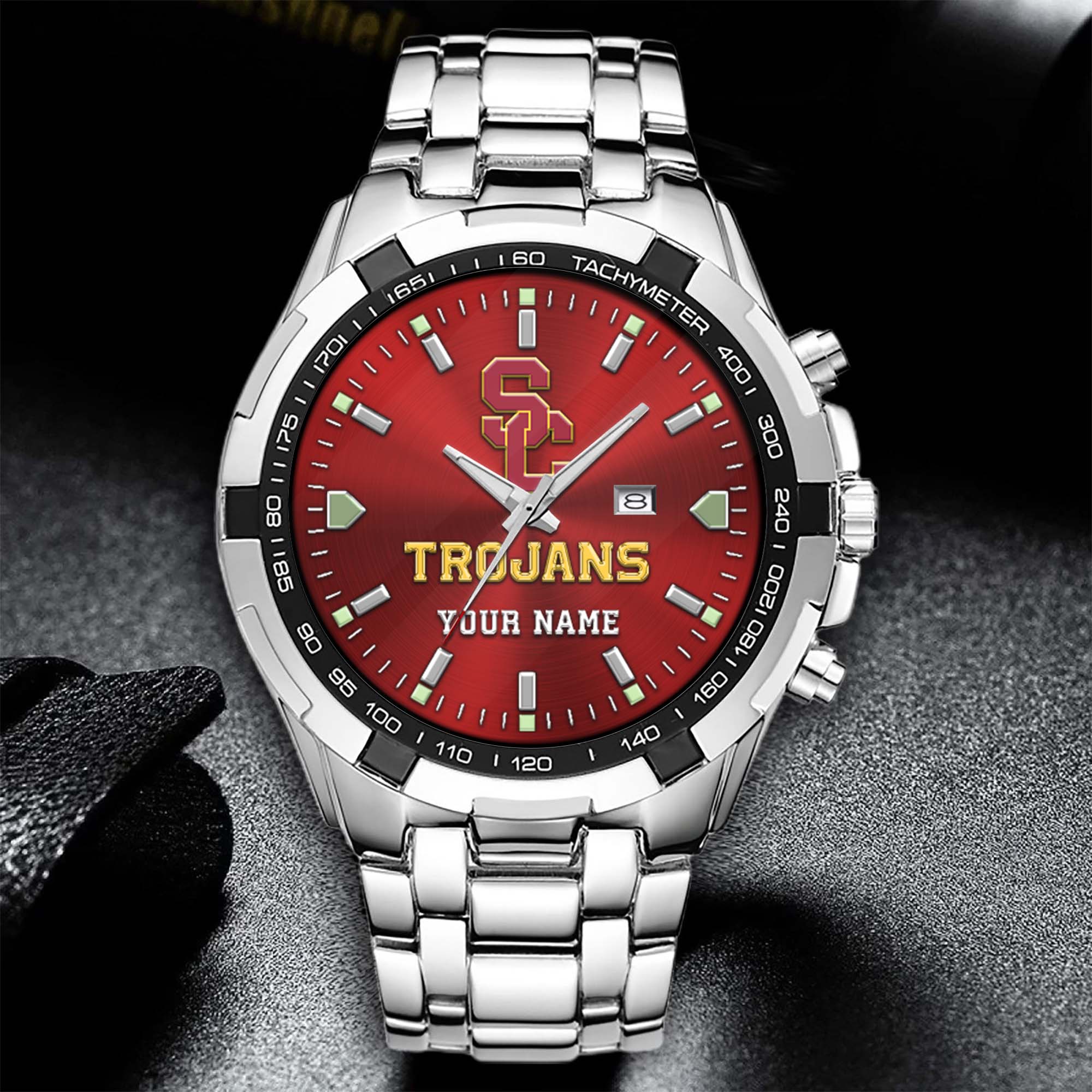 Alternative view of USC Trojans Alloy Men Quartz Watch Custom Your Name, Sport Men Watch, FootBall Fan Gifts EHIVM-02261048