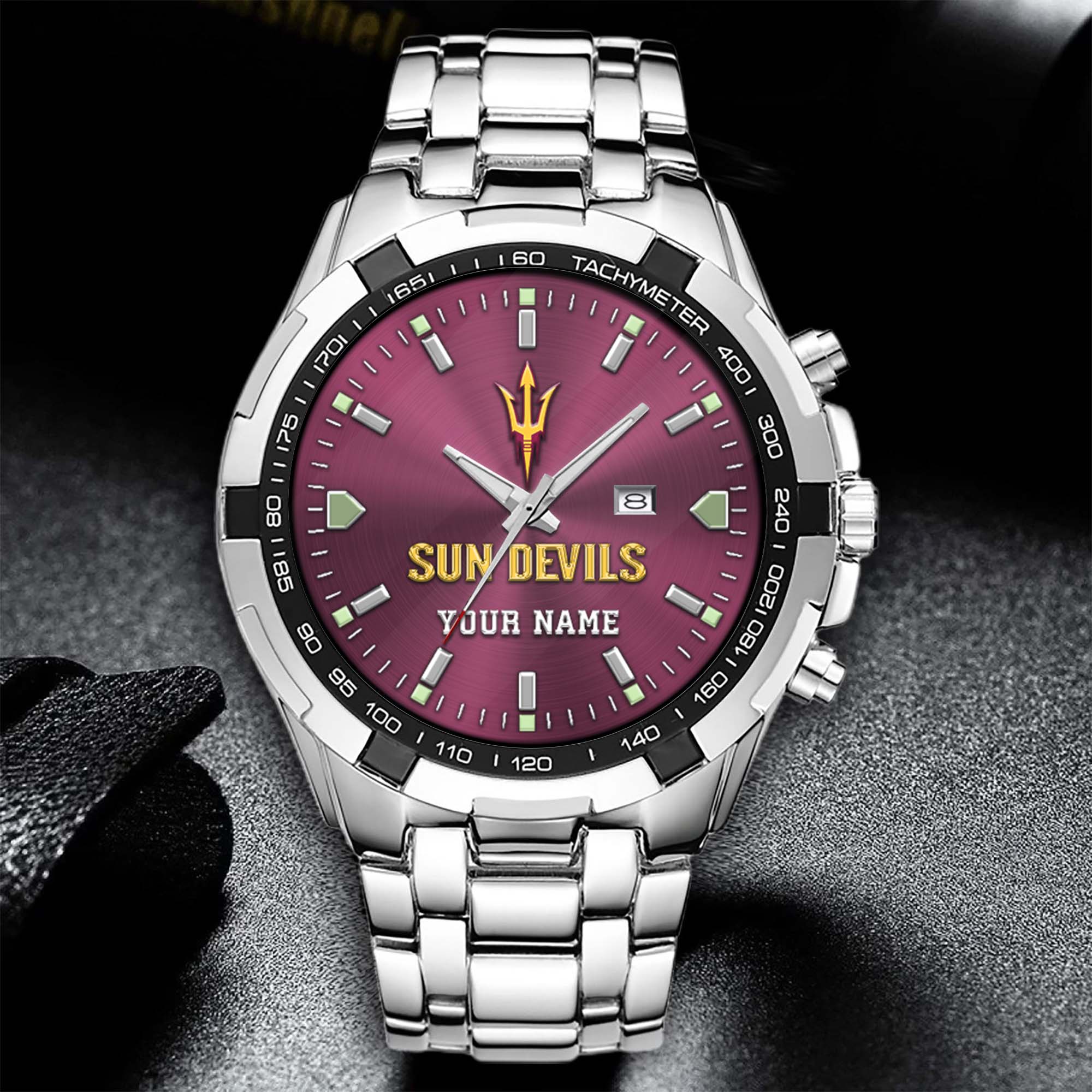 Alternative view of Arizona State Sun Devils Alloy Men Quartz Watch Custom Your Name, Sport Men Watch, FootBall Fan Gifts EHIVM-02261048
