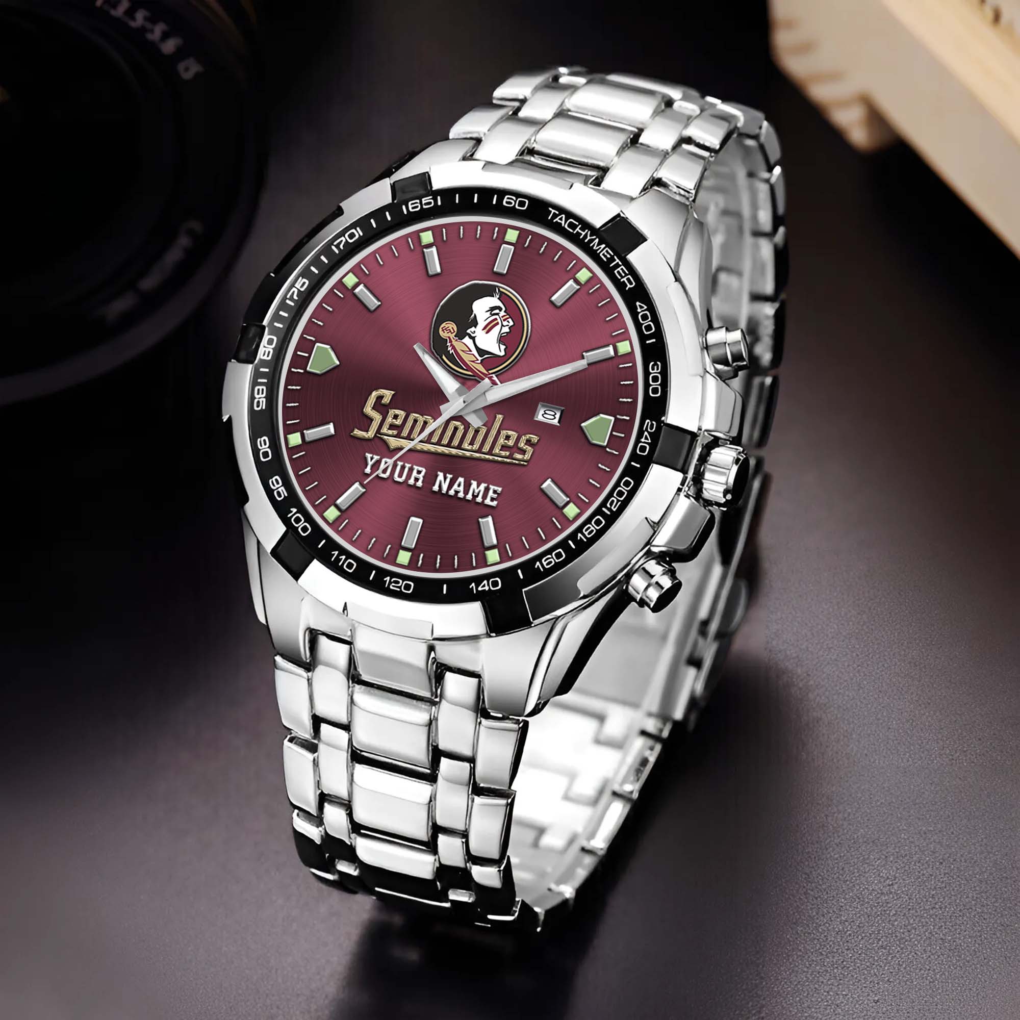 Florida State Seminoles Alloy Men Quartz Watch Custom Your Name, Sport Men Watch, FootBall Fan Gifts EHIVM-02261048