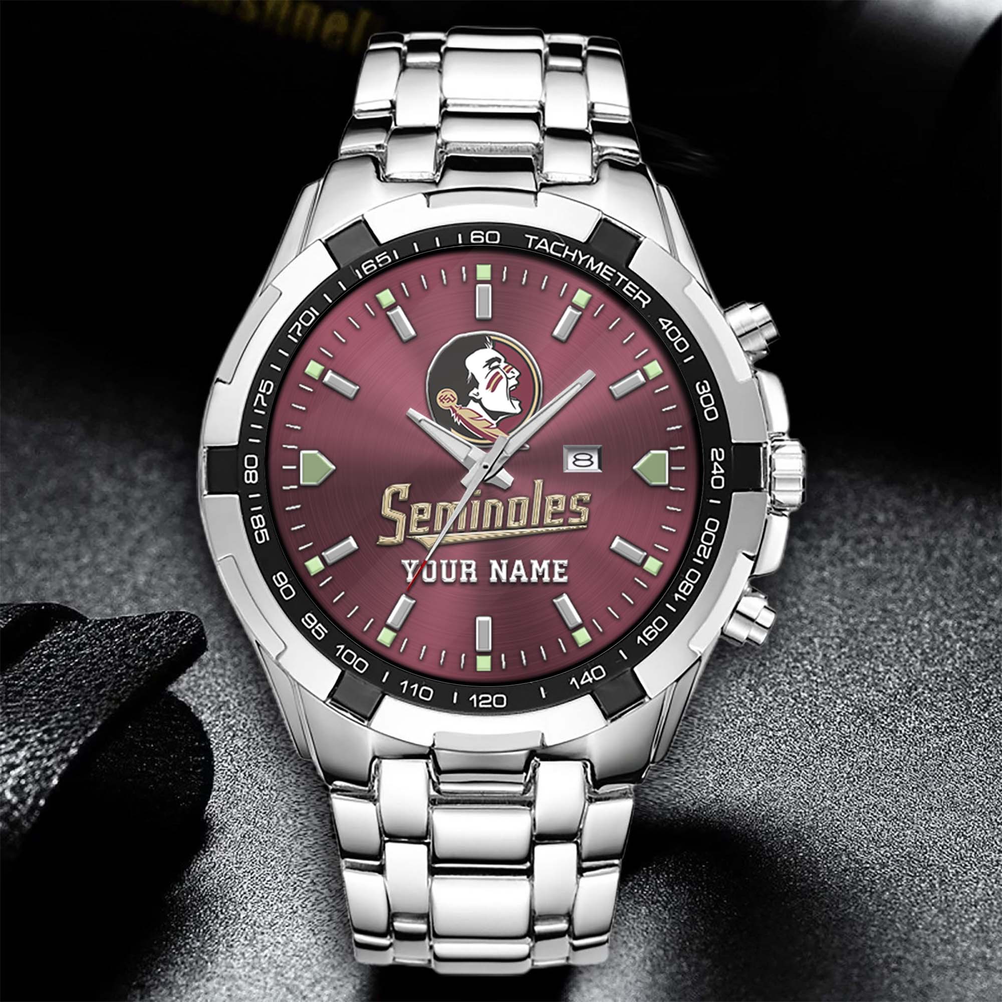 Alternative view of Florida State Seminoles Alloy Men Quartz Watch Custom Your Name, Sport Men Watch, FootBall Fan Gifts EHIVM-02261048