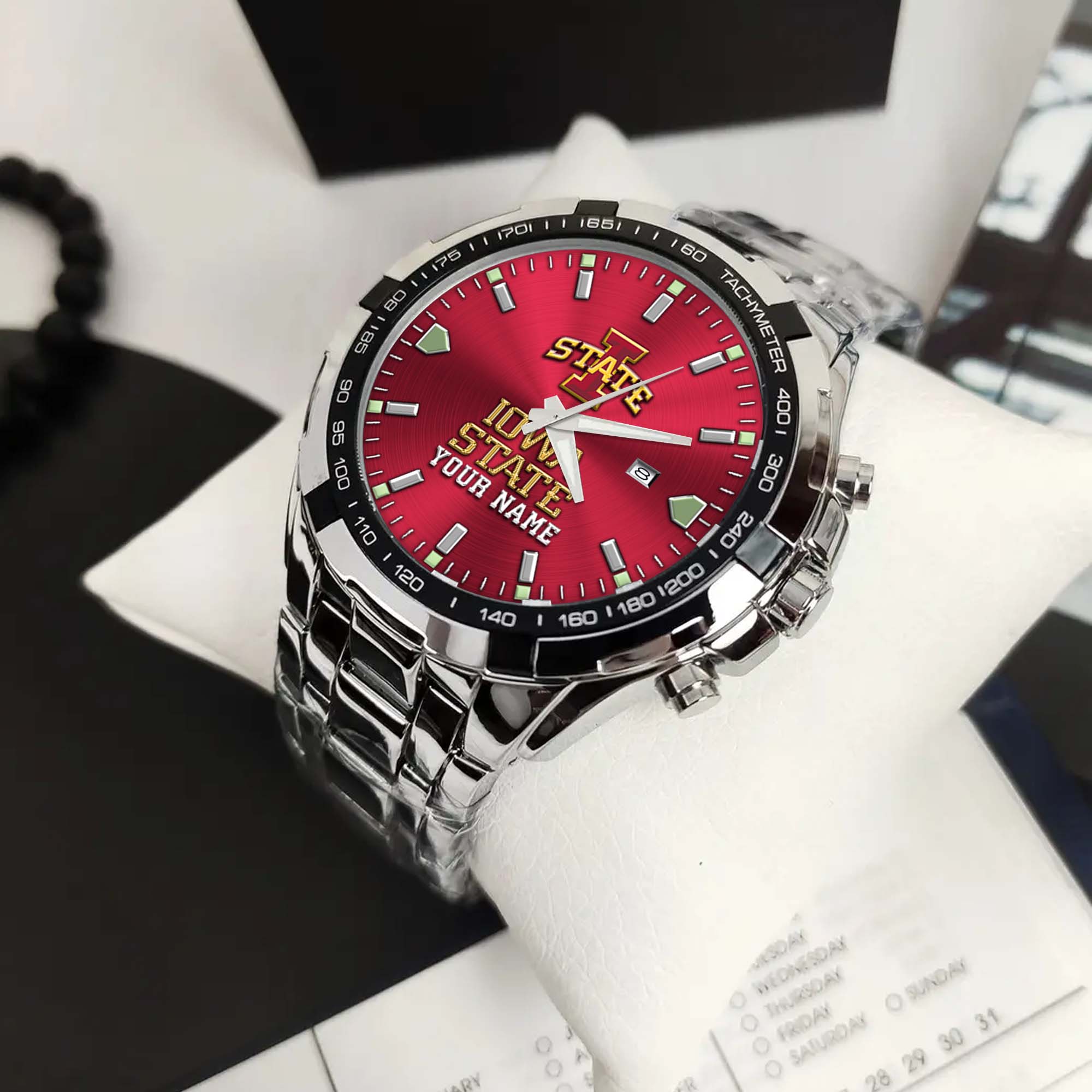 Iowa State Cyclones Alloy Men Quartz Watch Custom Your Name, Sport Men Watch, FootBall Fan Gifts EHIVM-02261048 - Image 3