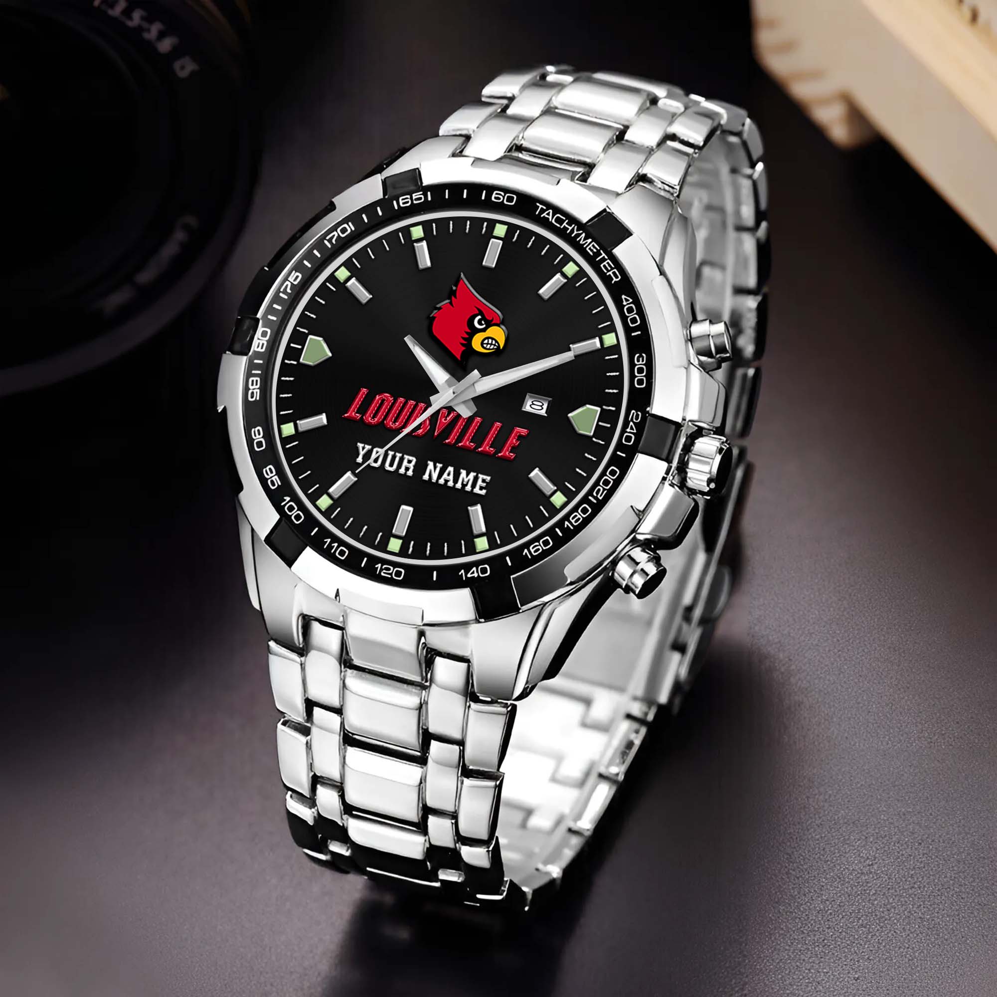 Louisville Cardinals Alloy Men Quartz Watch Custom Your Name, Sport Men Watch, FootBall Fan Gifts EHIVM-02261048