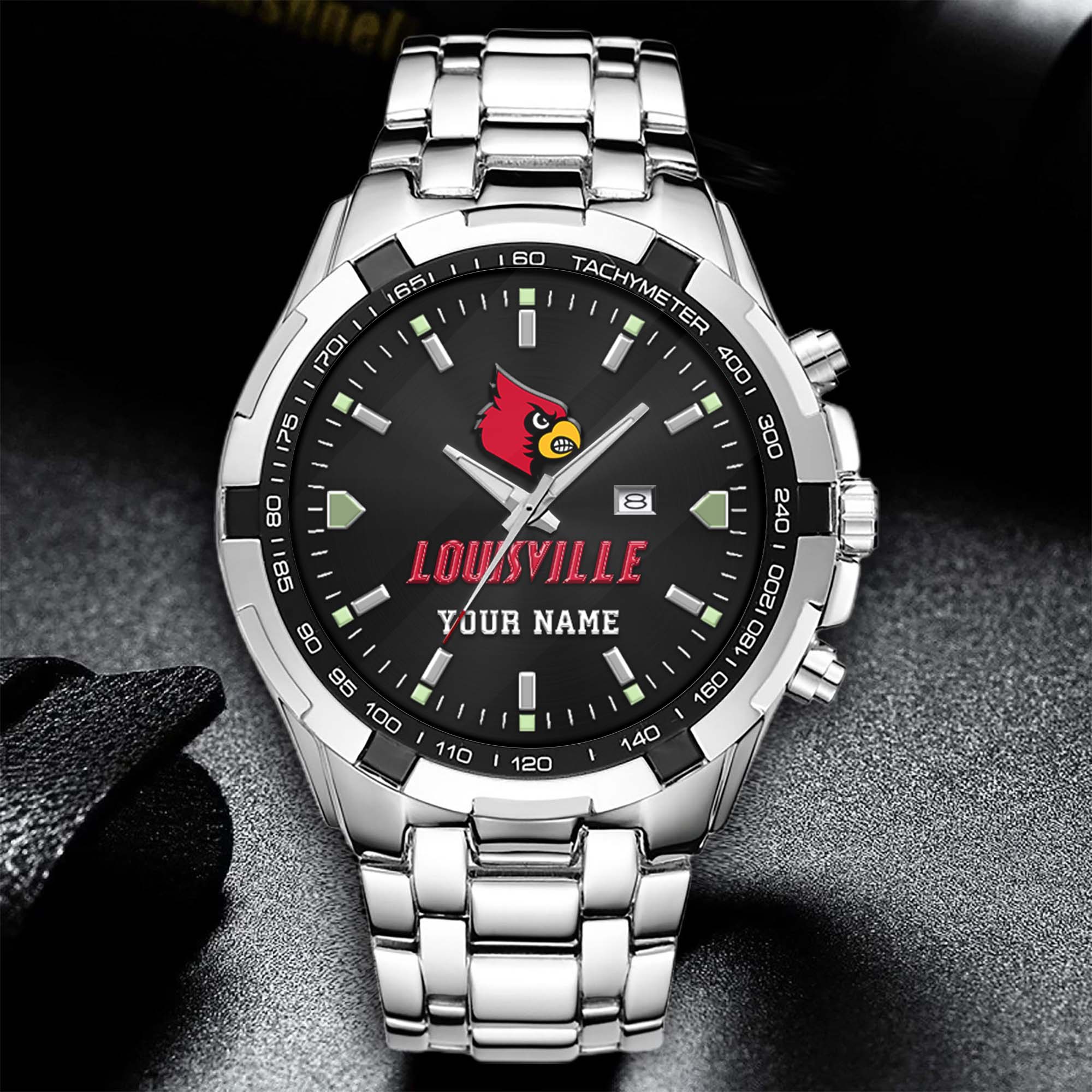 Alternative view of Louisville Cardinals Alloy Men Quartz Watch Custom Your Name, Sport Men Watch, FootBall Fan Gifts EHIVM-02261048