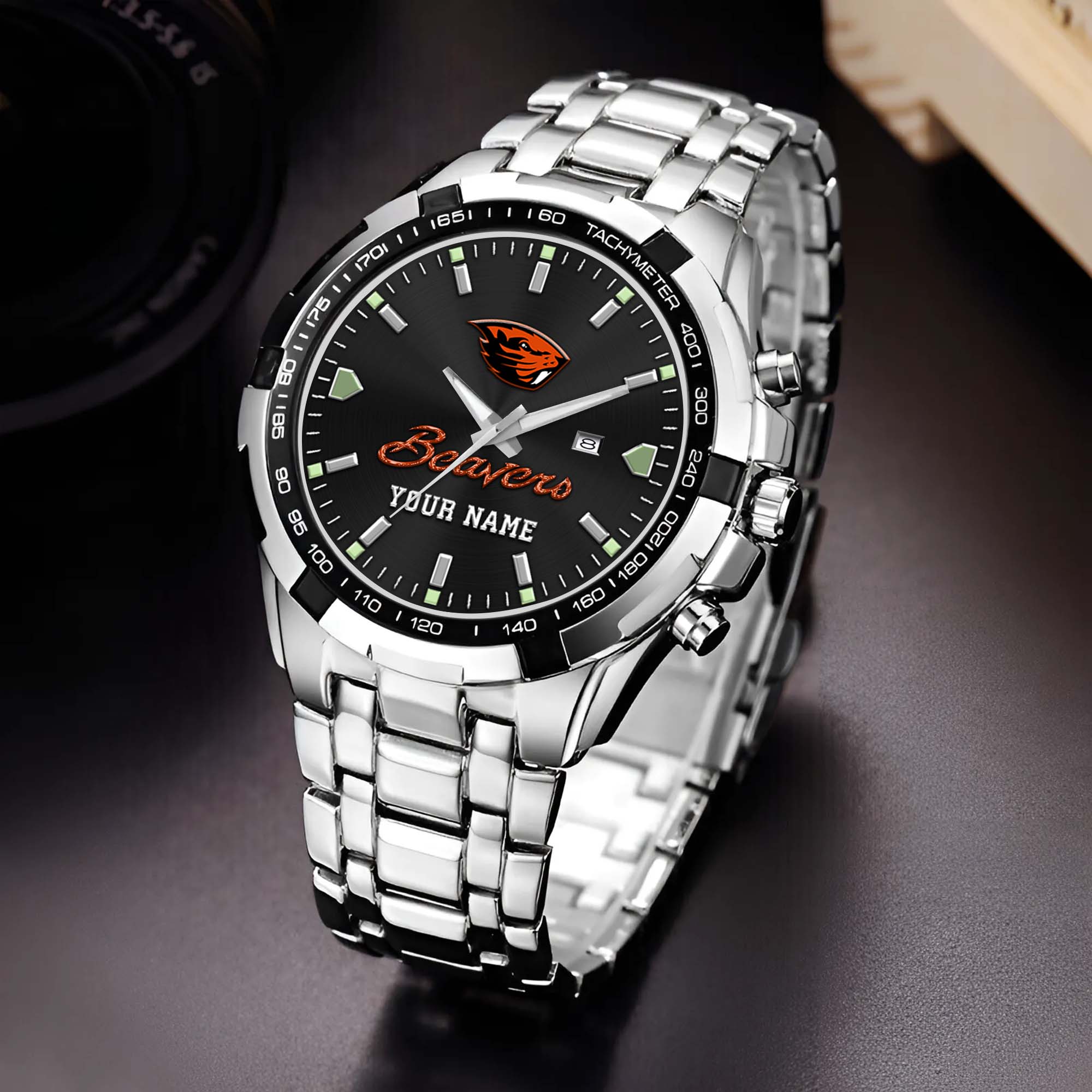 Oregon State Beavers Alloy Men Quartz Watch Custom Your Name, Sport Men Watch, FootBall Fan Gifts EHIVM-02261048