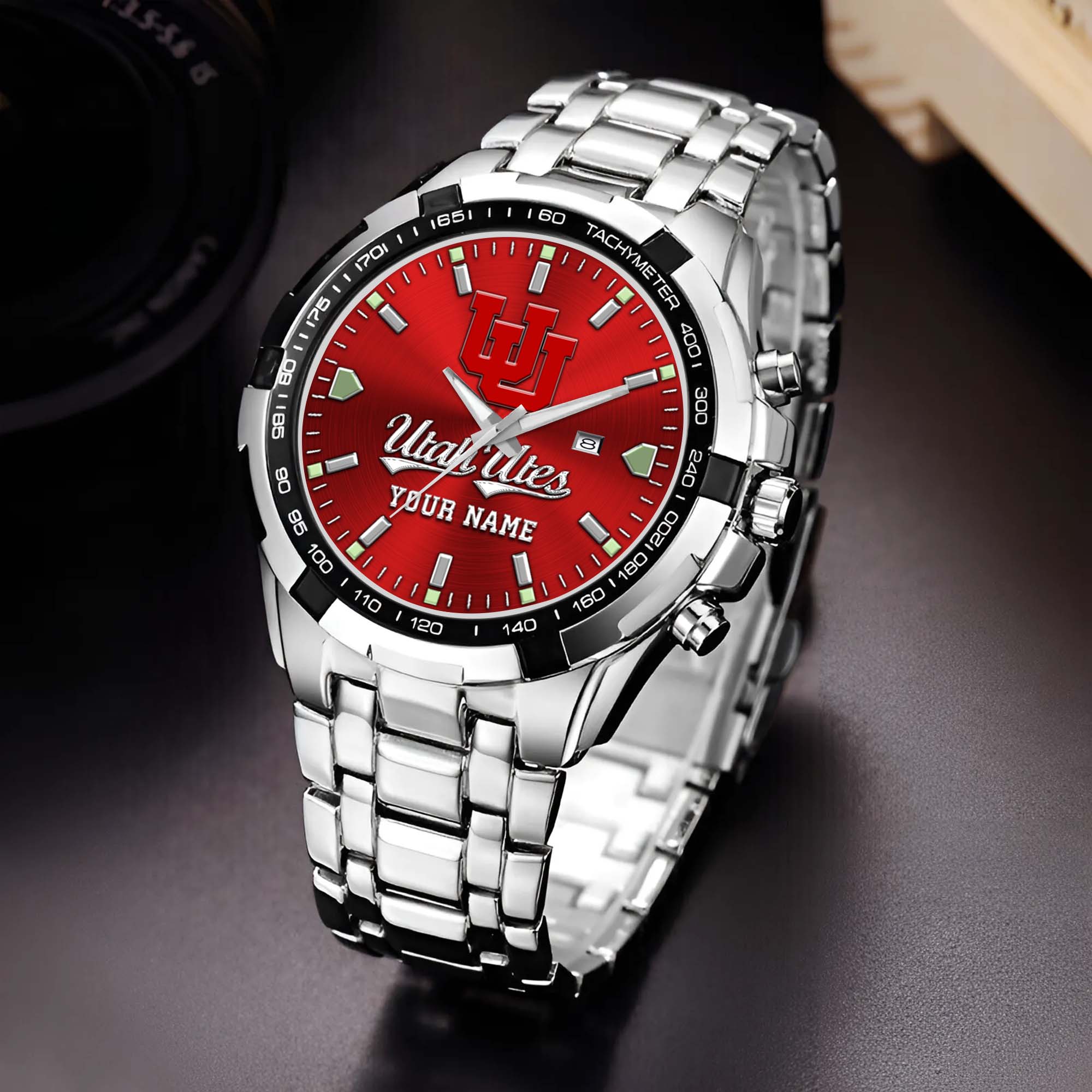 Utah Utes Alloy Men Quartz Watch Custom Your Name, Sport Men Watch, FootBall Fan Gifts EHIVM-02261048