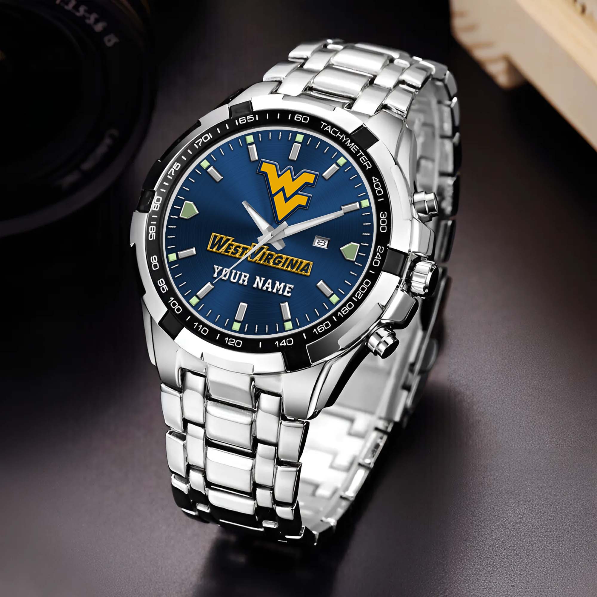 West Virginia Mountaineers Alloy Men Quartz Watch Custom Your Name, Sport Men Watch, FootBall Fan Gifts EHIVM-02261048
