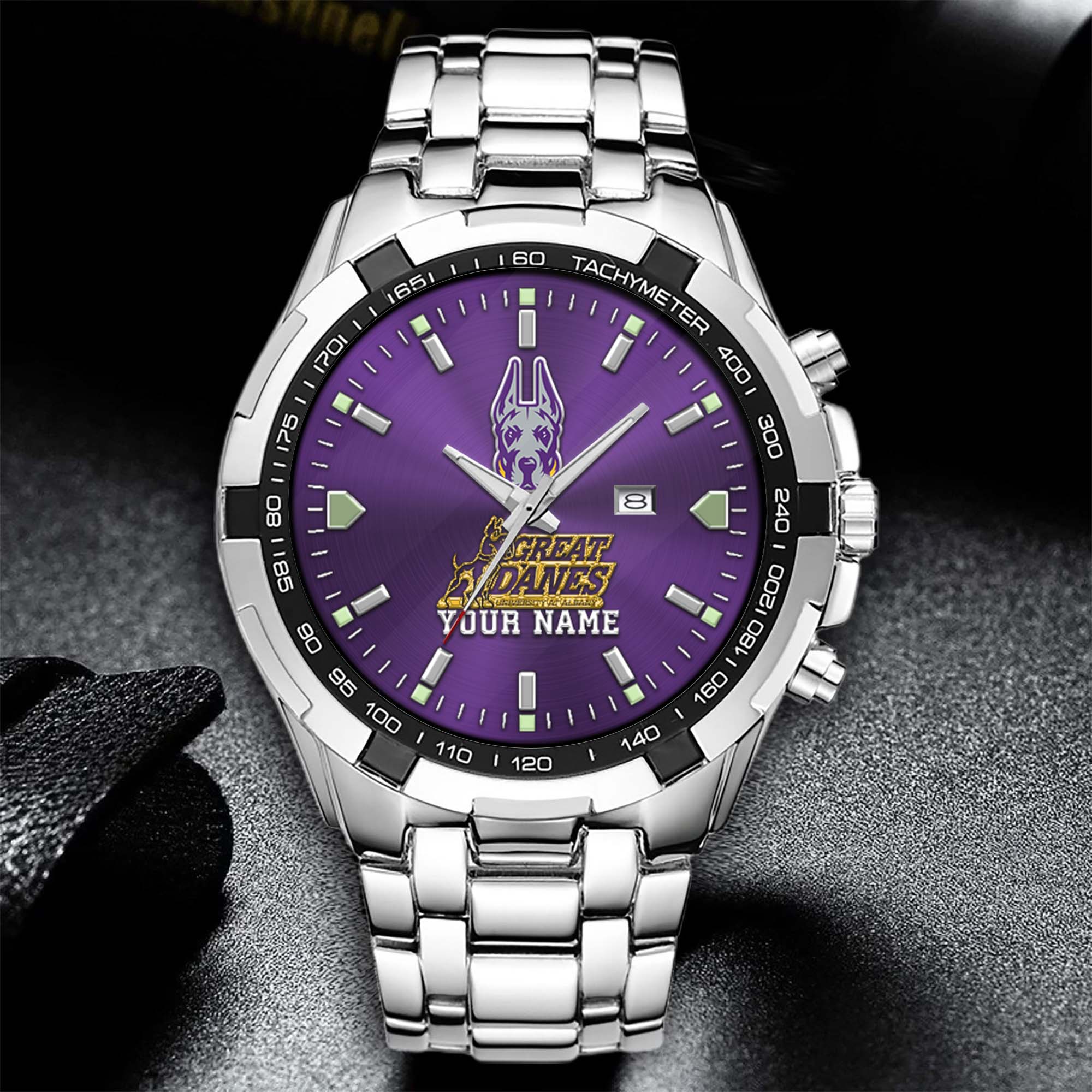 Alternative view of Albany Great Danes Alloy Men Quartz Watch Custom Your Name, Sport Men Watch, FootBall Fan Gifts EHIVM-02261048