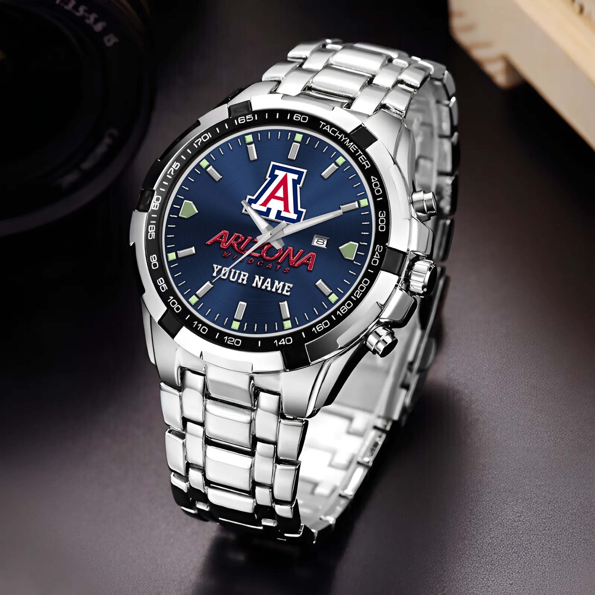 Arizona Wildcats Alloy Men Quartz Watch Custom Your Name, Sport Men Watch, FootBall Fan Gifts EHIVM-02261048