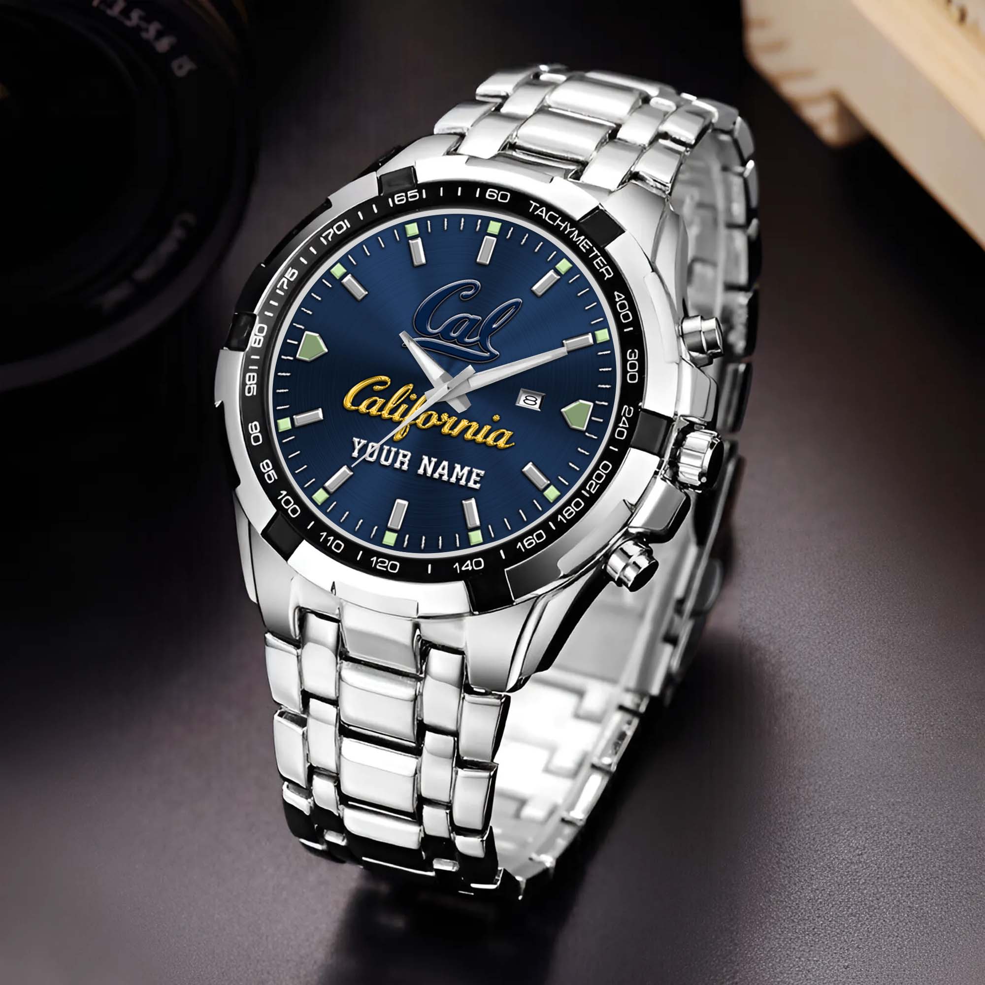 California Golden Bears Alloy Men Quartz Watch Custom Your Name, Sport Men Watch, FootBall Fan Gifts EHIVM-02261048