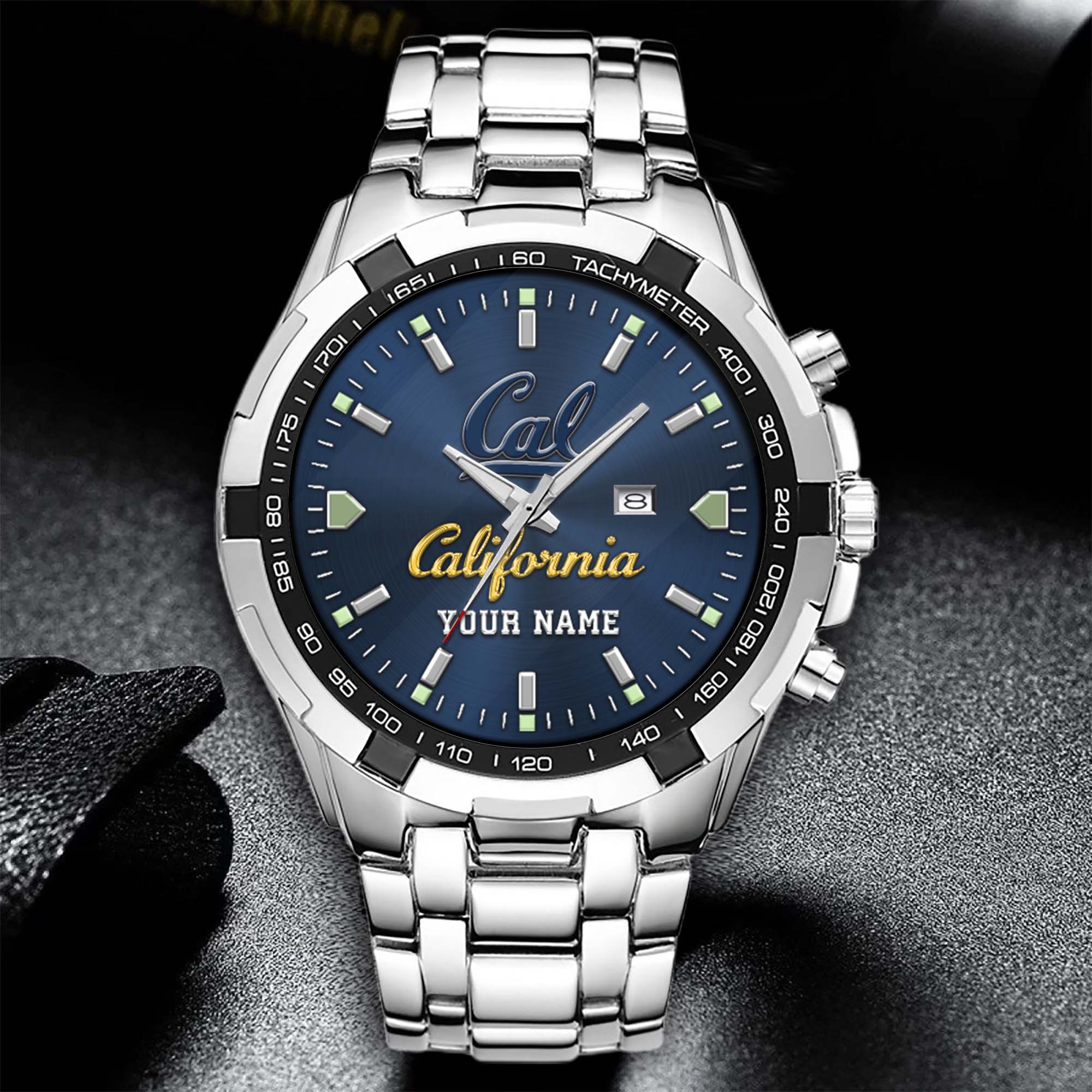 Alternative view of California Golden Bears Alloy Men Quartz Watch Custom Your Name, Sport Men Watch, FootBall Fan Gifts EHIVM-02261048