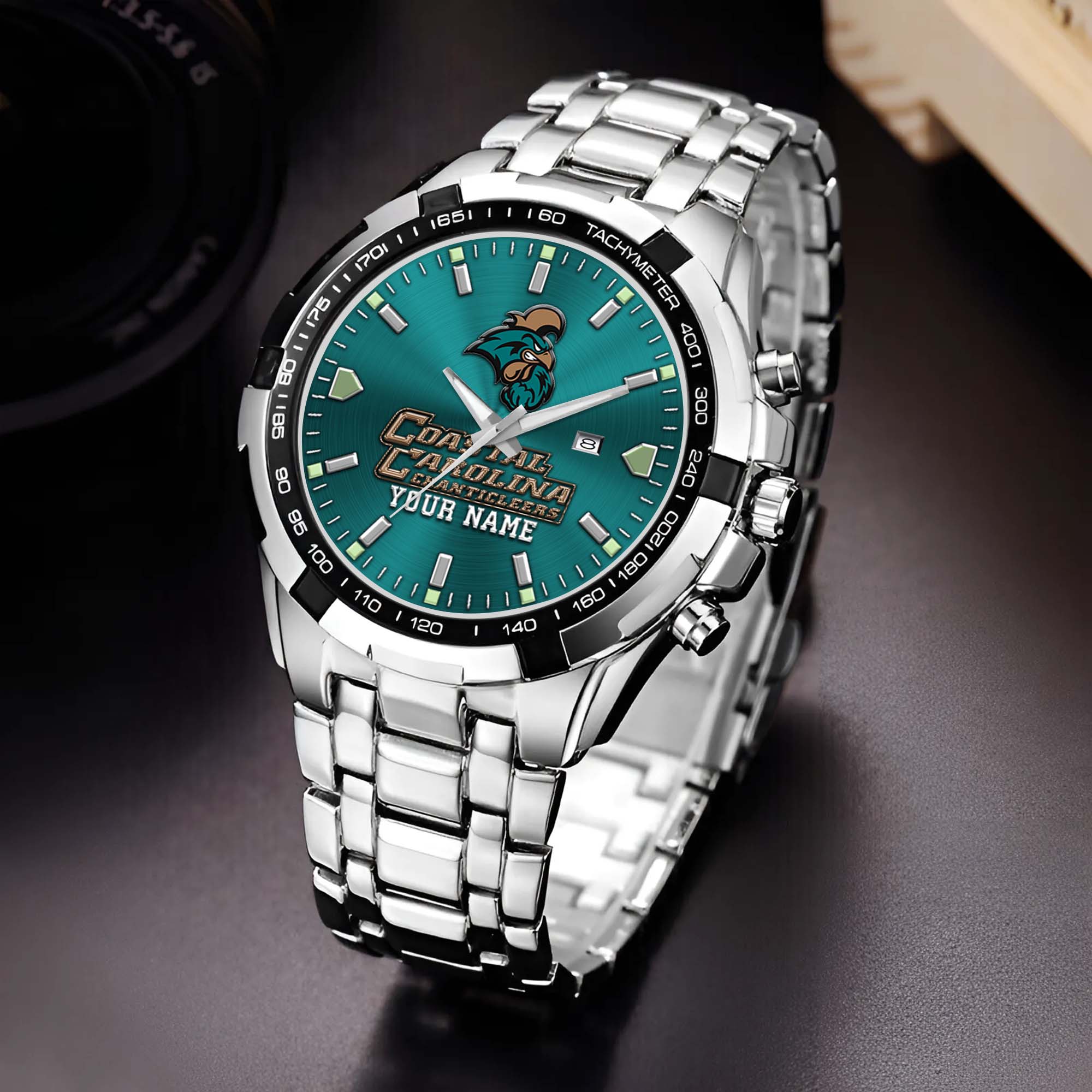 Coastal Carolina Chanticleers Alloy Men Quartz Watch Custom Your Name, Sport Men Watch, FootBall Fan Gifts EHIVM-02261048