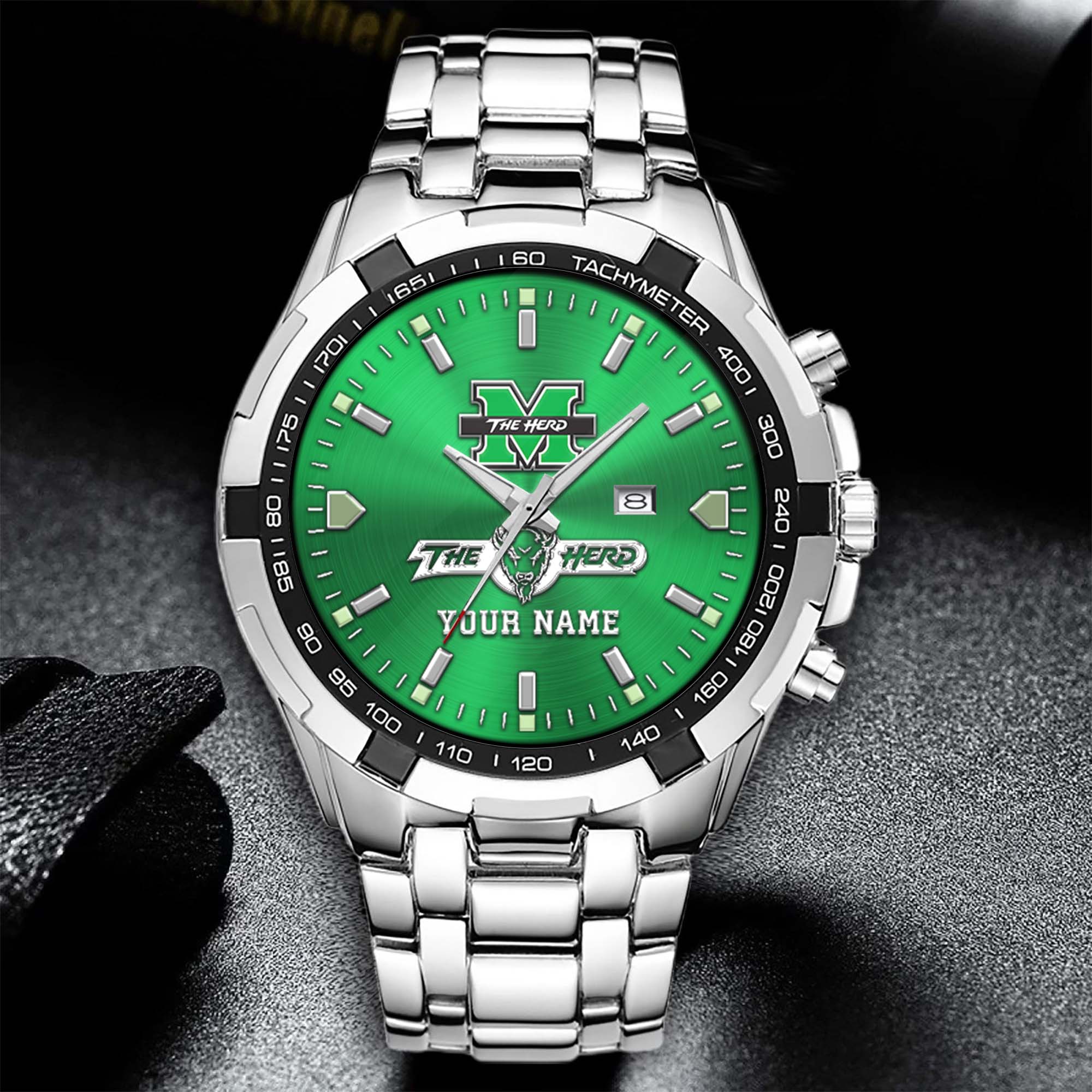 Alternative view of Marshall Thundering Herd Alloy Men Quartz Watch Custom Your Name, Sport Men Watch, FootBall Fan Gifts EHIVM-02261048