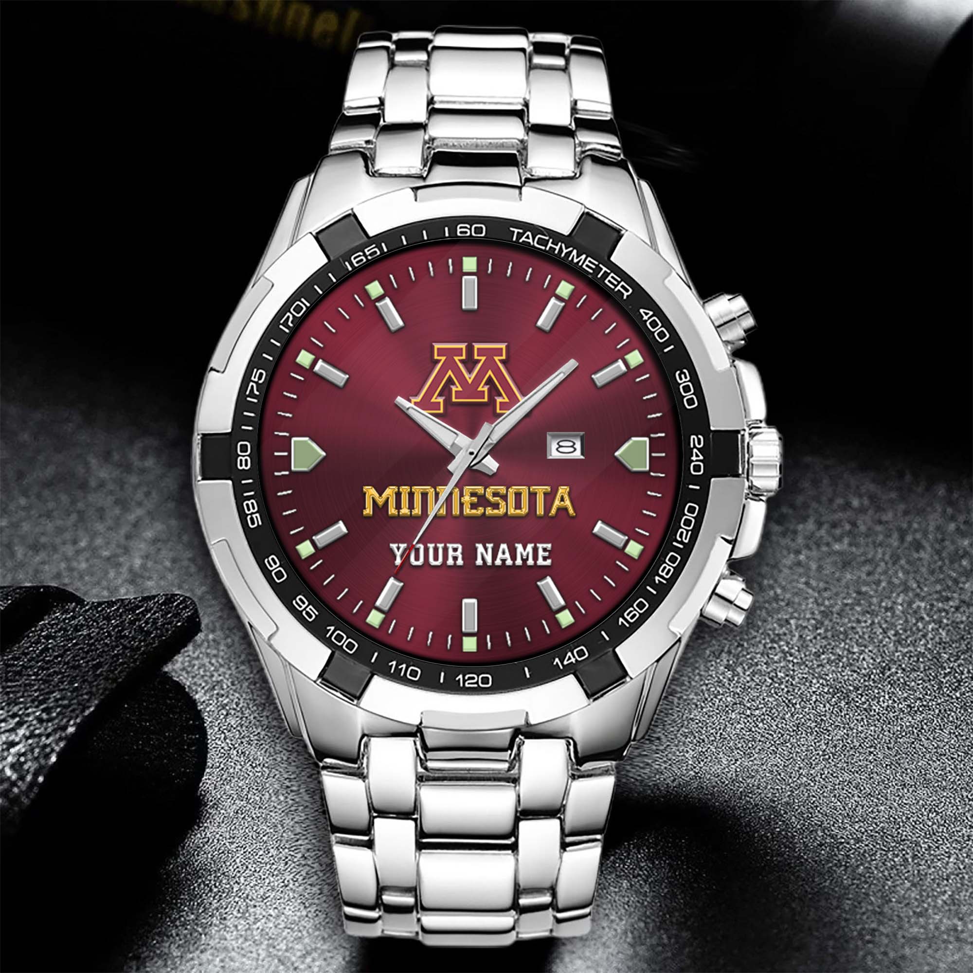Alternative view of Minnesota Golden Gophers Alloy Men Quartz Watch Custom Your Name, Sport Men Watch, FootBall Fan Gifts EHIVM-02261048