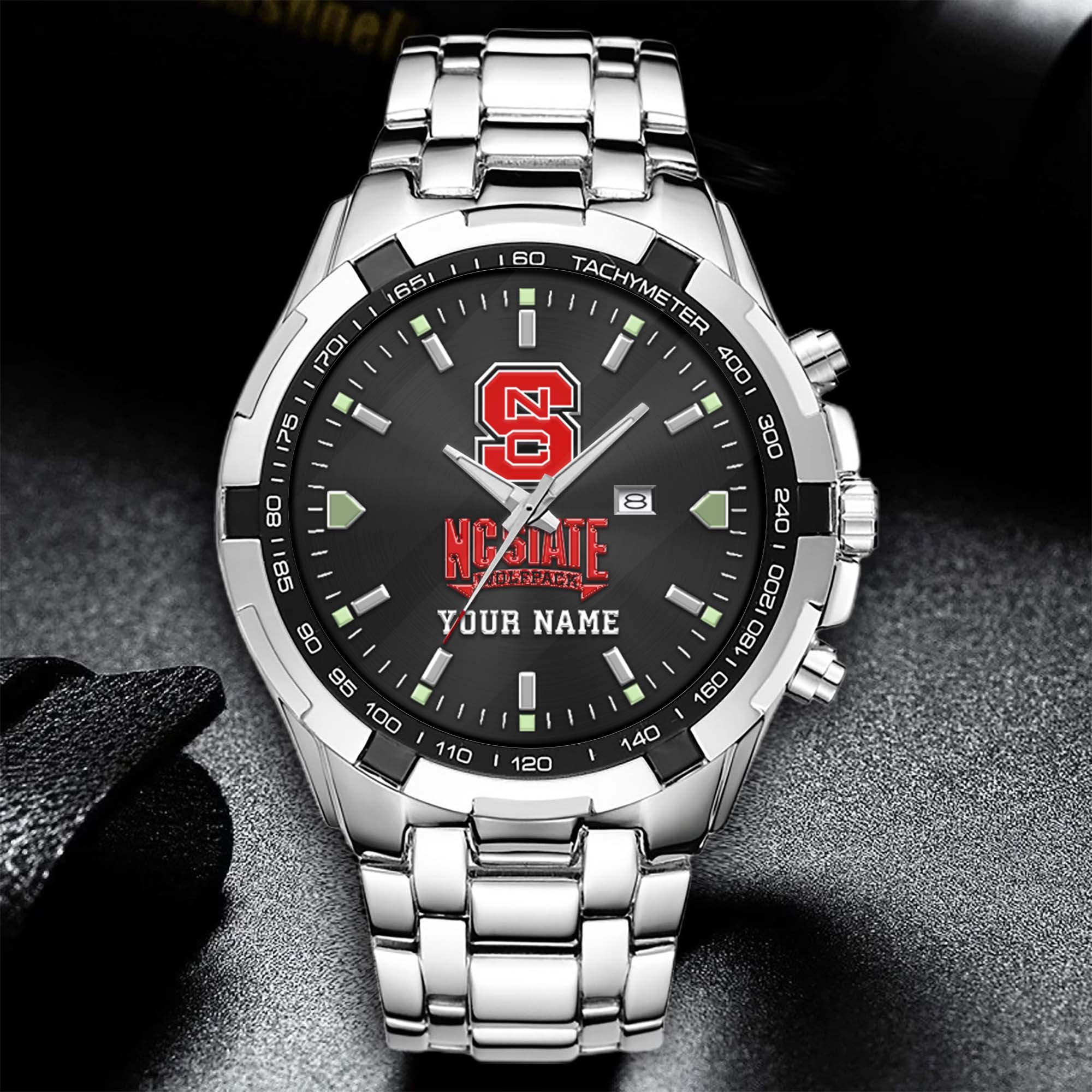 Alternative view of NC State Wolfpack Alloy Men Quartz Watch Custom Your Name, Sport Men Watch, FootBall Fan Gifts EHIVM-02261048