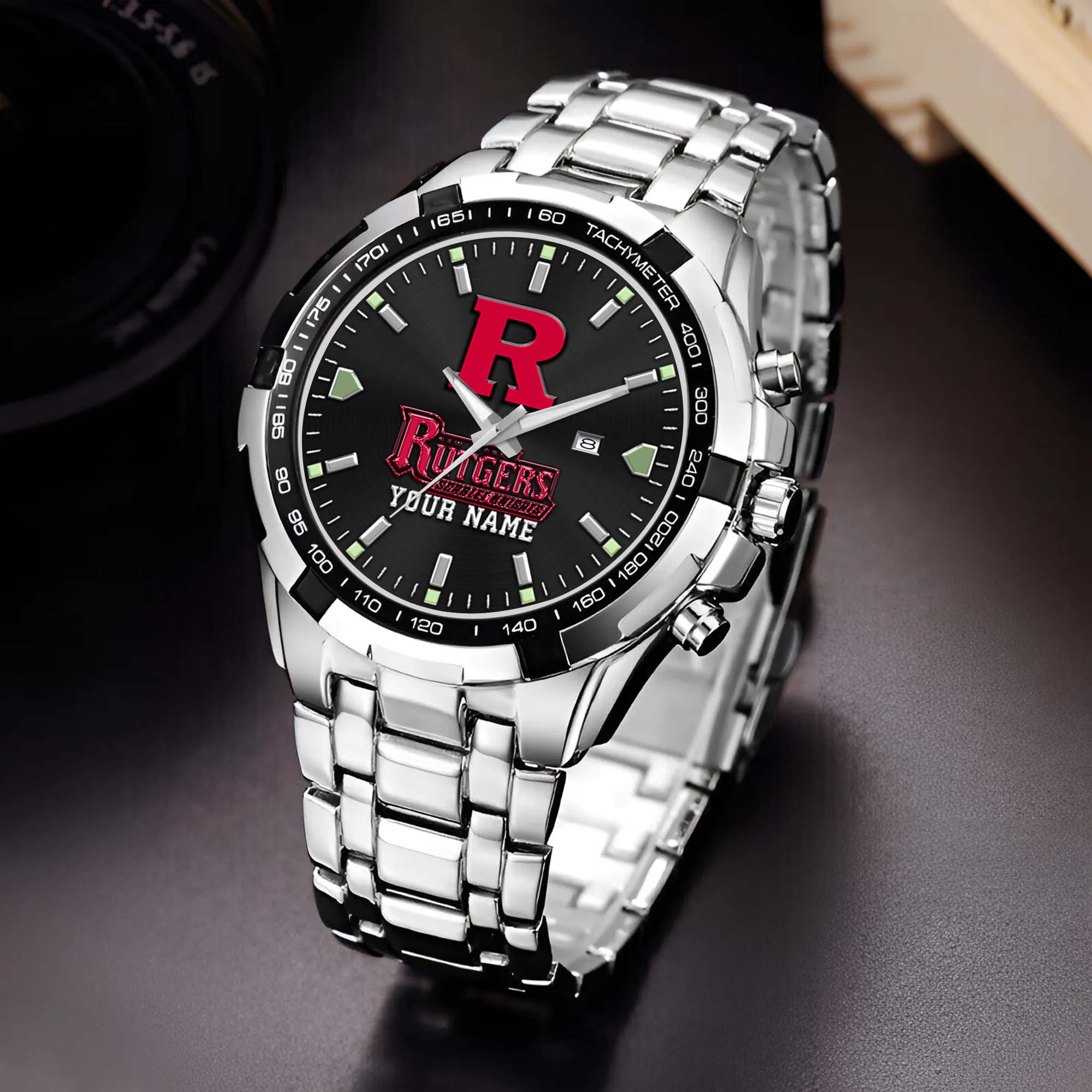 Rutgers Scarlet Knights Alloy Men Quartz Watch Custom Your Name, Sport Men Watch, FootBall Fan Gifts EHIVM-02261048