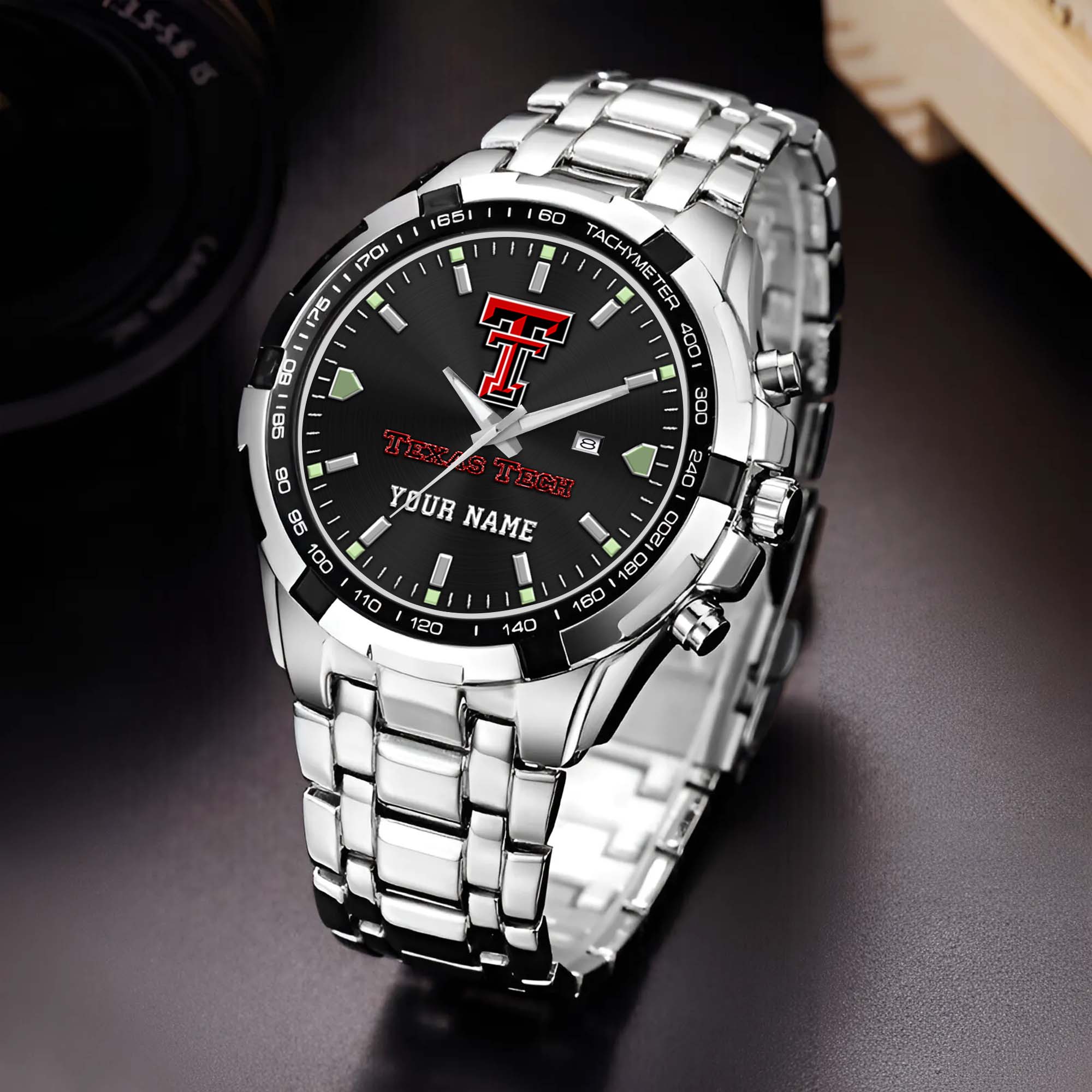 Texas Tech Red Raiders Alloy Men Quartz Watch Custom Your Name, Sport Men Watch, FootBall Fan Gifts EHIVM-02261048