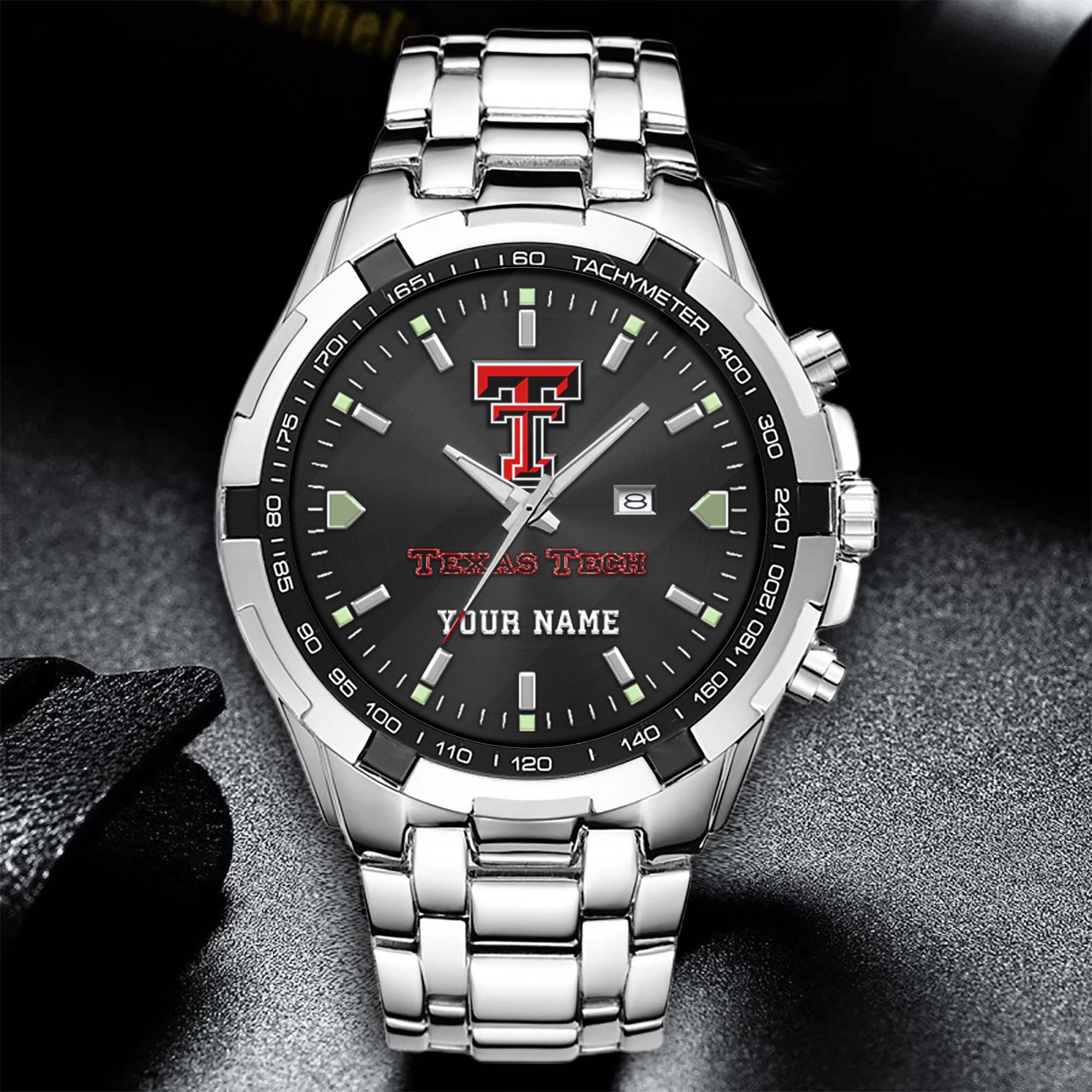 Alternative view of Texas Tech Red Raiders Alloy Men Quartz Watch Custom Your Name, Sport Men Watch, FootBall Fan Gifts EHIVM-02261048