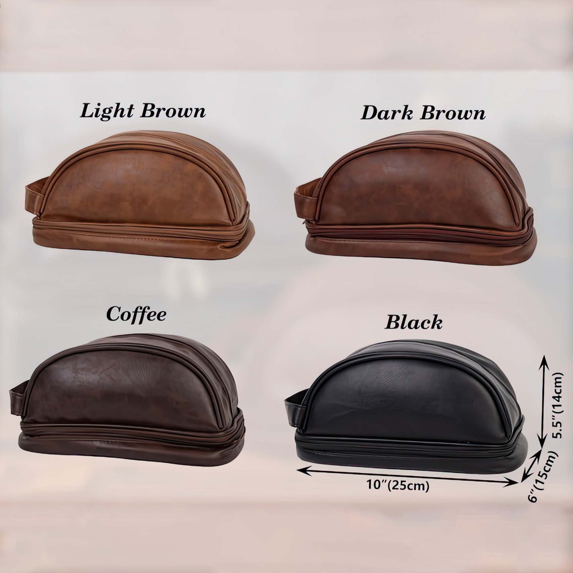 Kansas City Chiefs Men's Leather Toiletry Bag, Engraved Leather Dopp Kit Bag, Football Fan Gifts EHIVM-02281101 - Image 8