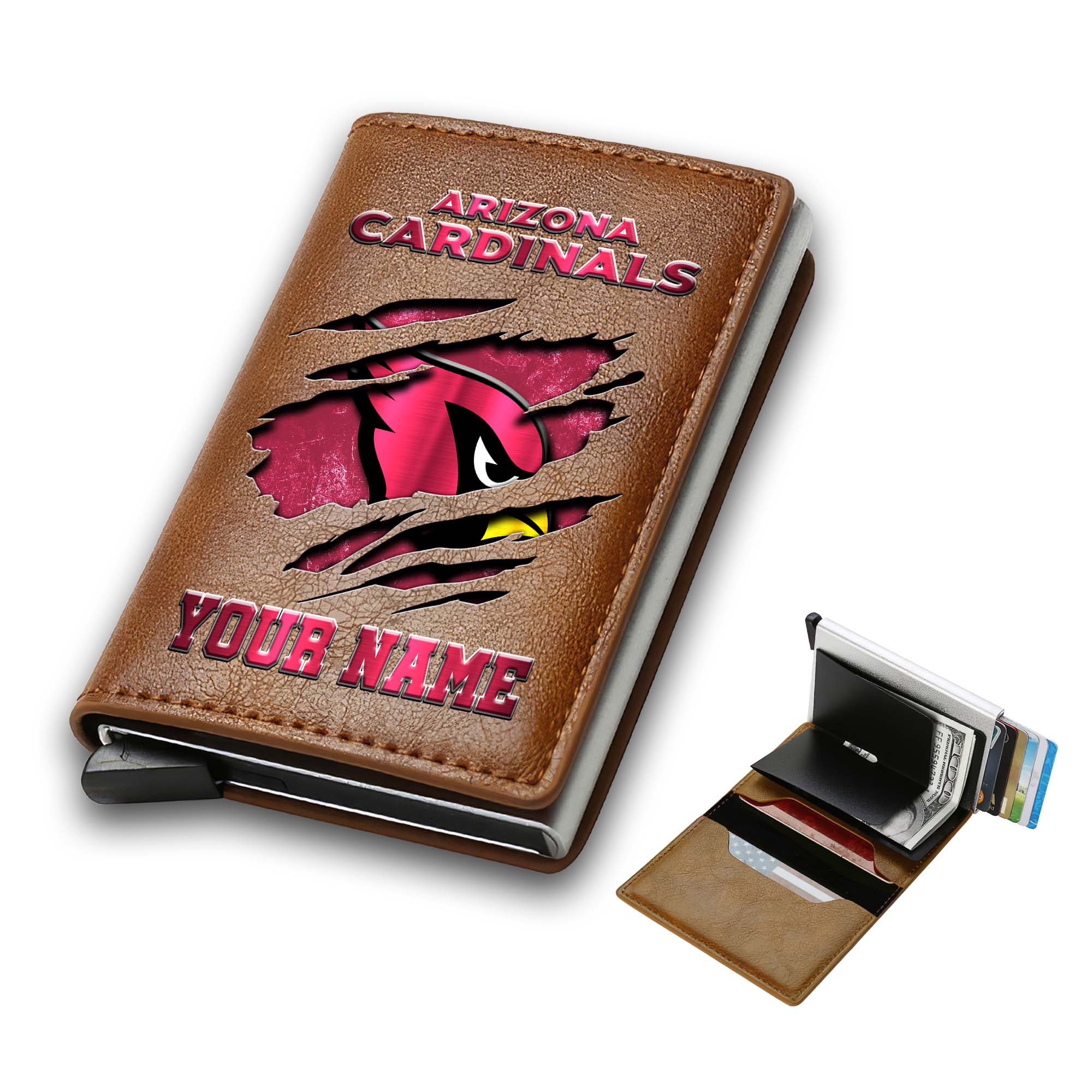 Alternative view of Arizona Cardinals Men Wallet Custom Your Name, Football Team Men Wallet For Fans, Gifts For Football Lovers EHIVM-03061165