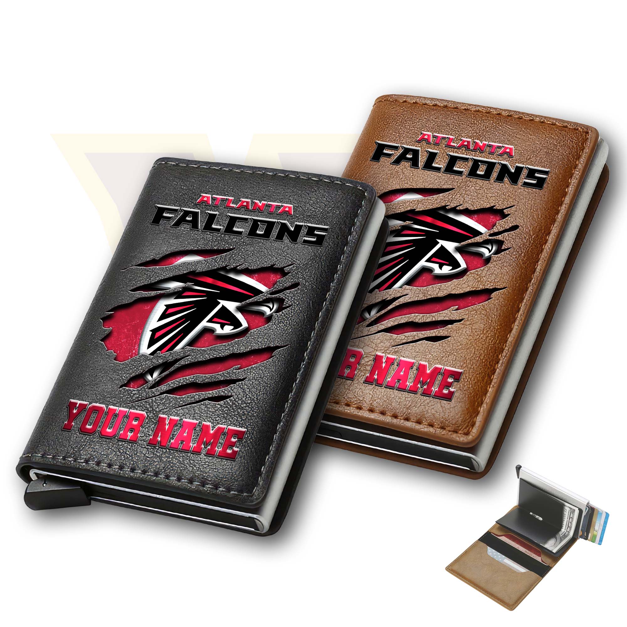 Atlanta Falcons Men Wallet Custom Your Name, Football Team Men Wallet For Fans, Gifts For Football Lovers EHIVM-03061165