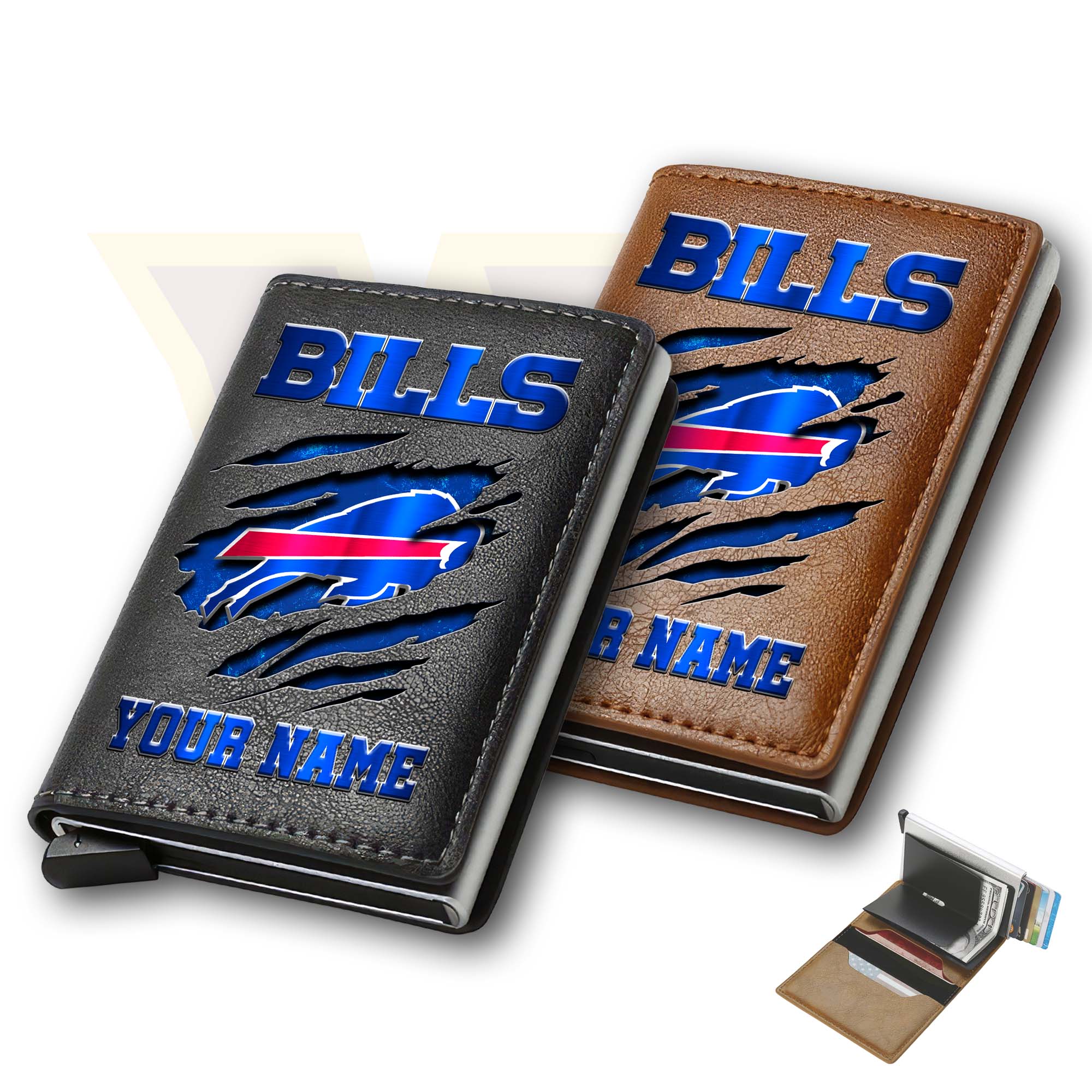 Buffalo Bills Men Wallet Custom Your Name, Football Team Men Wallet For Fans, Gifts For Football Lovers EHIVM-03061165