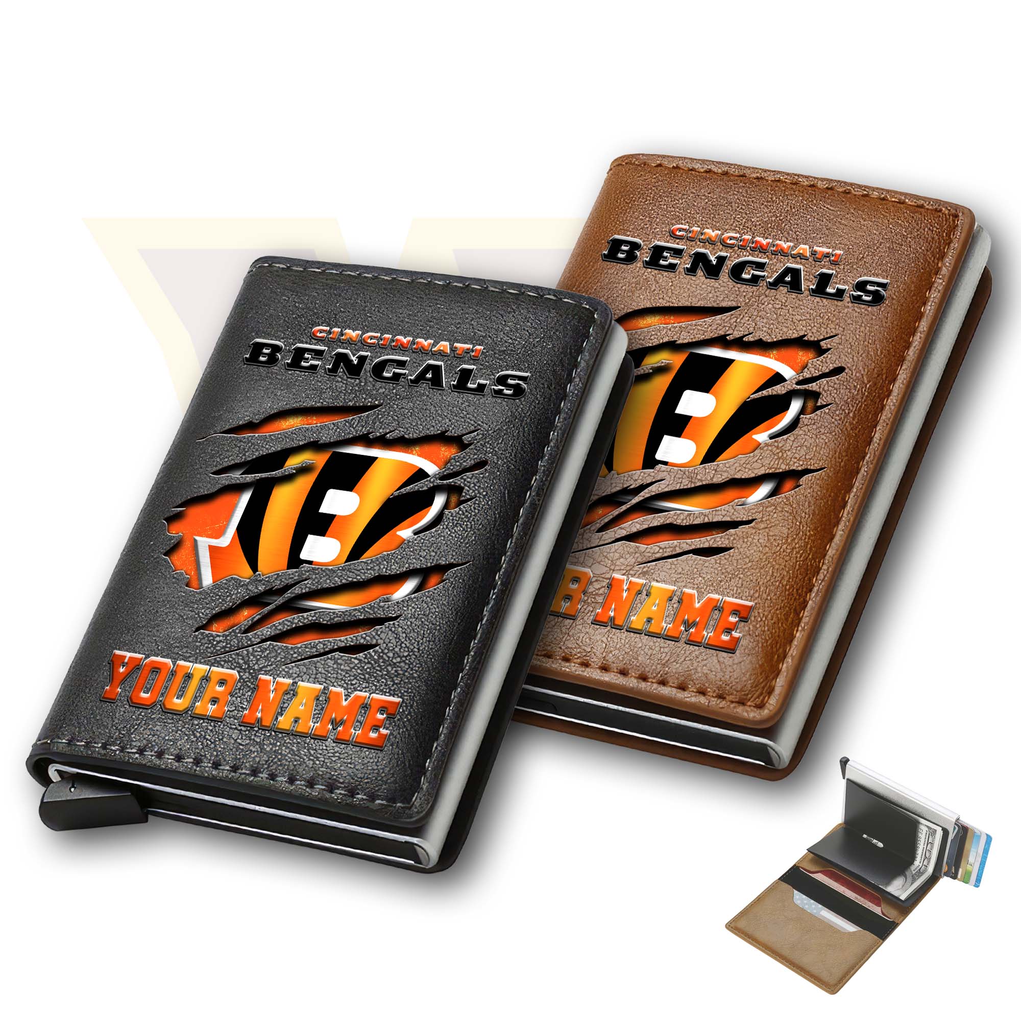 Cincinnati Bengals Men Wallet Custom Your Name, Football Team Men Wallet For Fans, Gifts For Football Lovers EHIVM-03061165