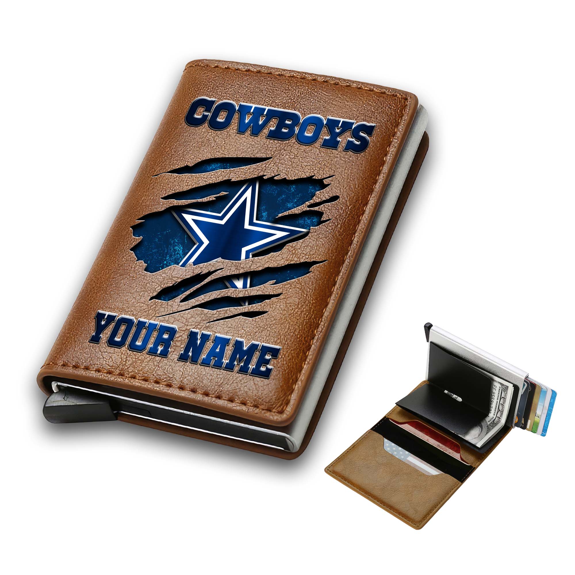 Alternative view of Dallas Cowboys Men Wallet Custom Your Name, Football Team Men Wallet For Fans, Gifts For Football Lovers EHIVM-03061165