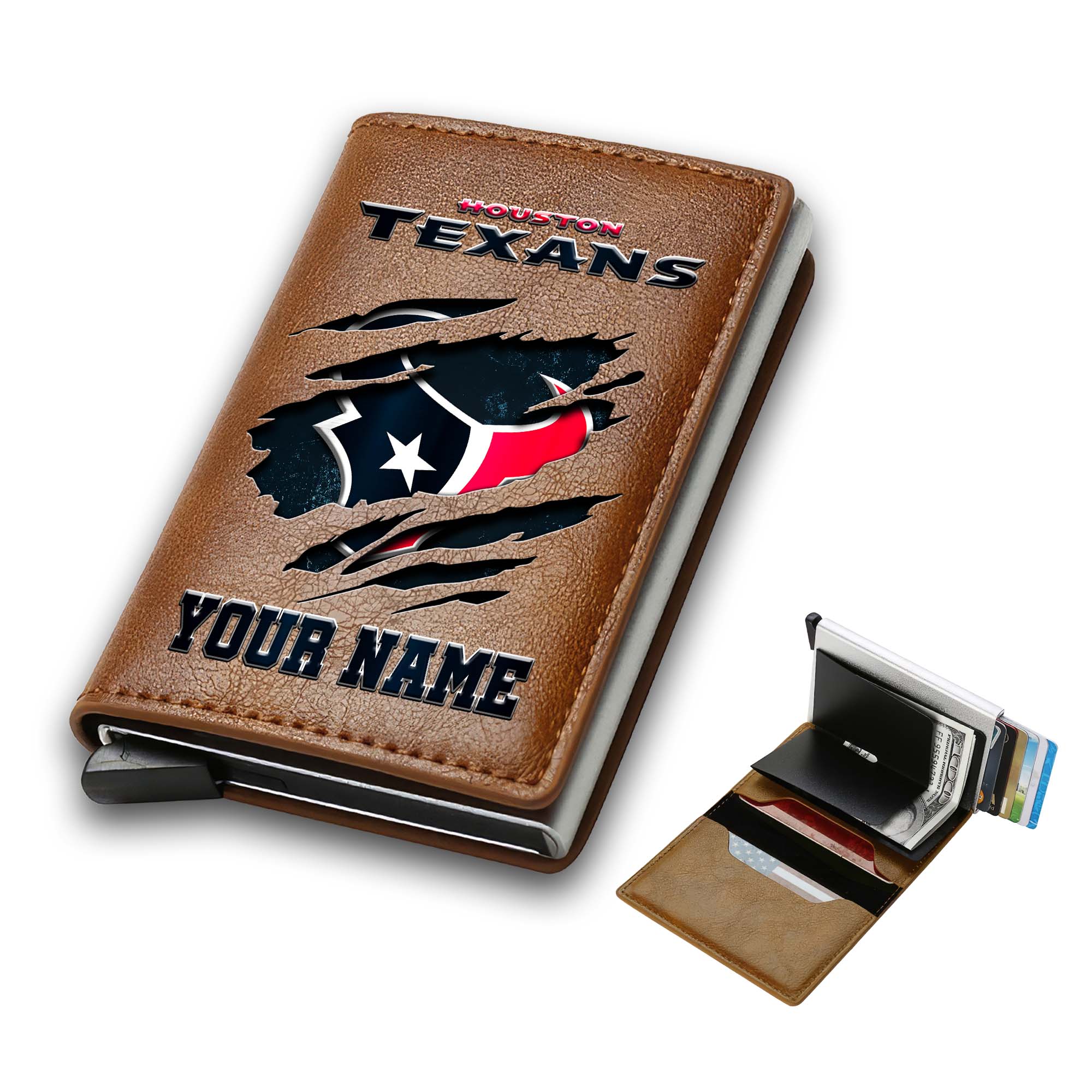 Alternative view of Houston Texans Men Wallet Custom Your Name, Football Team Men Wallet For Fans, Gifts For Football Lovers EHIVM-03061165