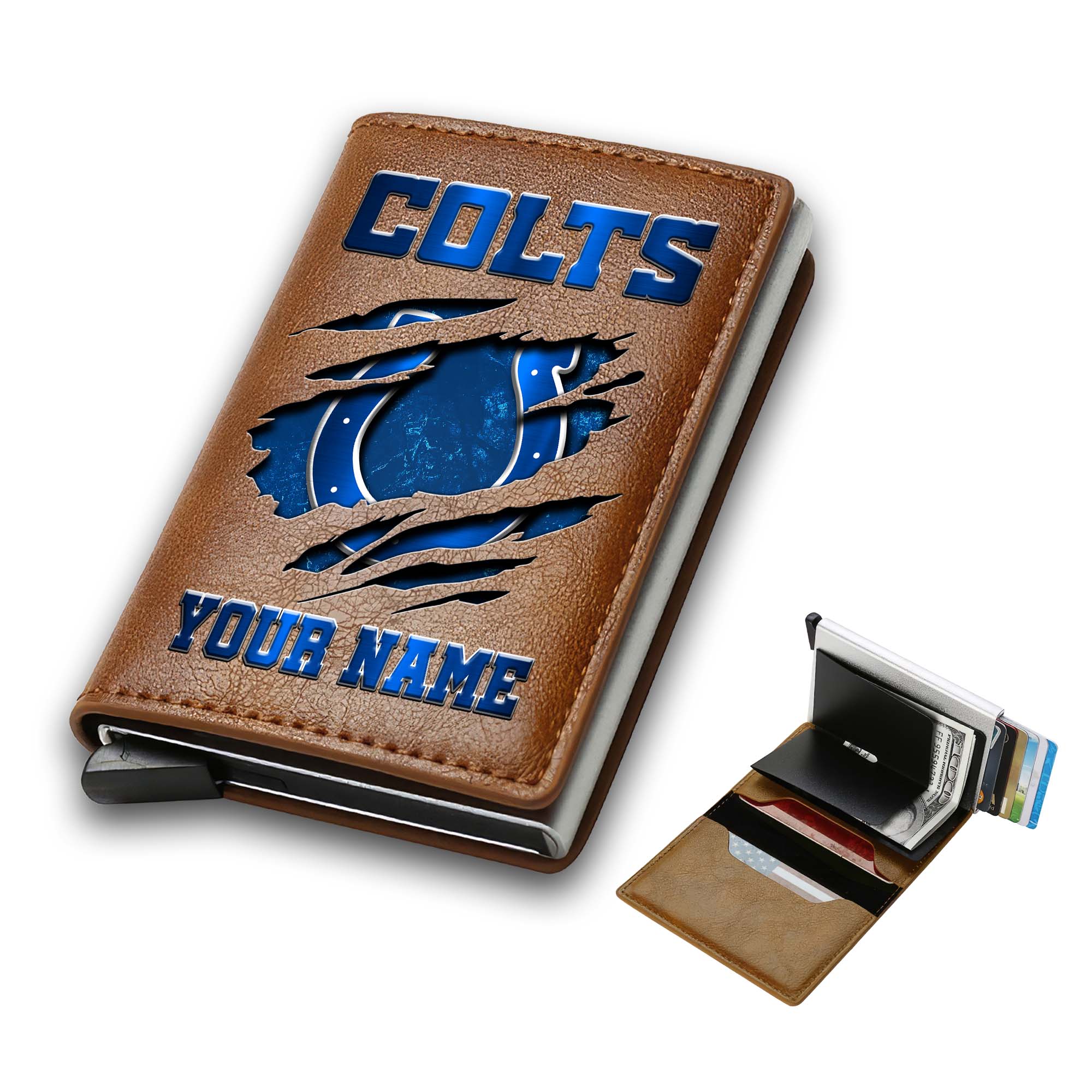 Alternative view of Indianapolis Colts Men Wallet Custom Your Name, Football Team Men Wallet For Fans, Gifts For Football Lovers EHIVM-03061165