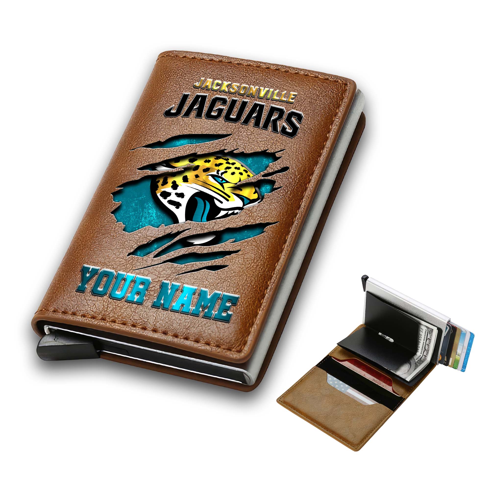 Alternative view of Jacksonville Jaguars Men Wallet Custom Your Name, Football Team Men Wallet For Fans, Gifts For Football Lovers EHIVM-03061165