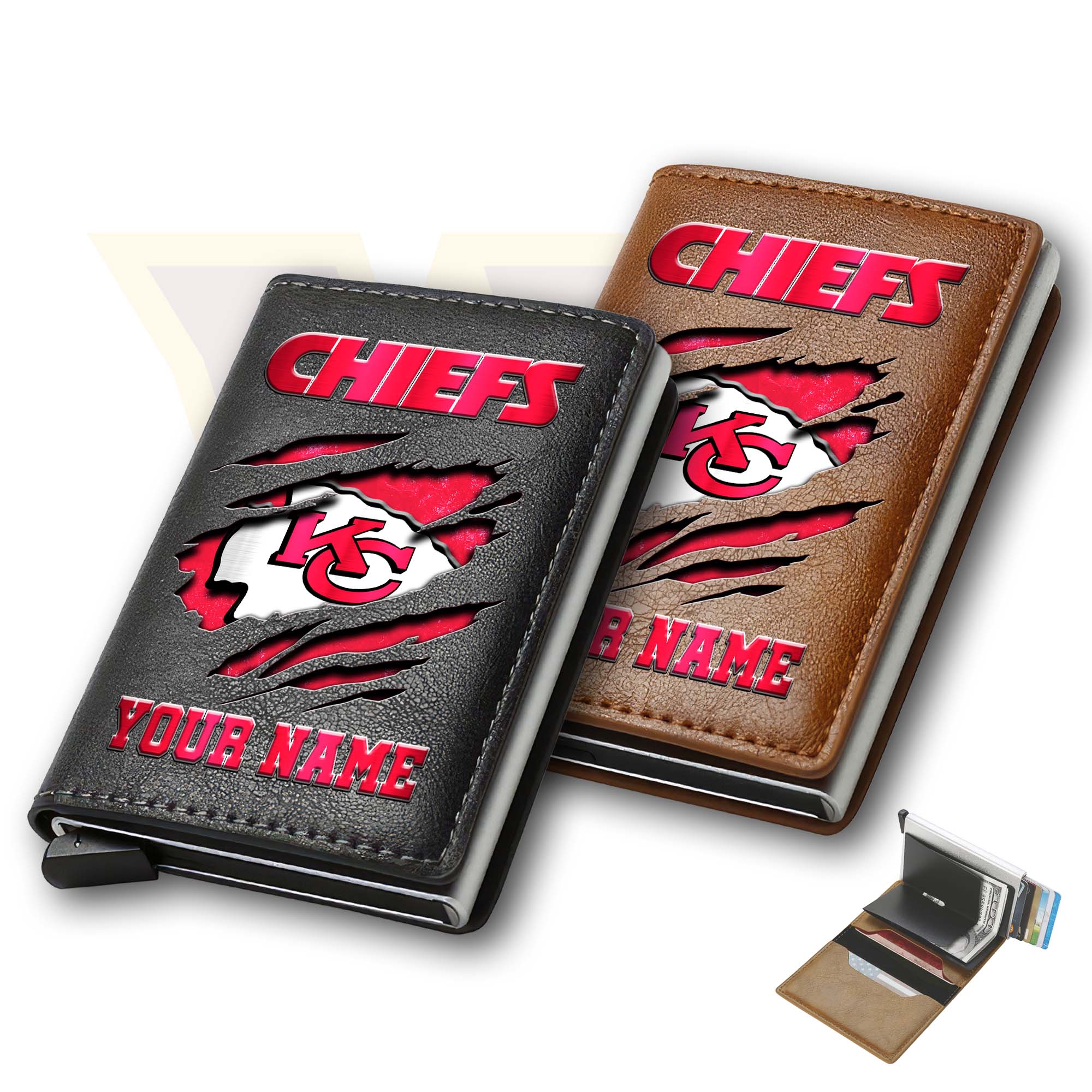 Kansas City Chiefs Men Wallet Custom Your Name, Football Team Men Wallet For Fans, Gifts For Football Lovers EHIVM-03061165