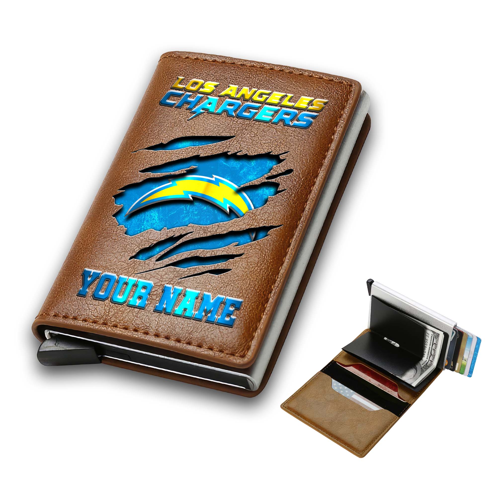 Alternative view of Los Angeles Chargers Men Wallet Custom Your Name, Football Team Men Wallet For Fans, Gifts For Football Lovers EHIVM-03061165