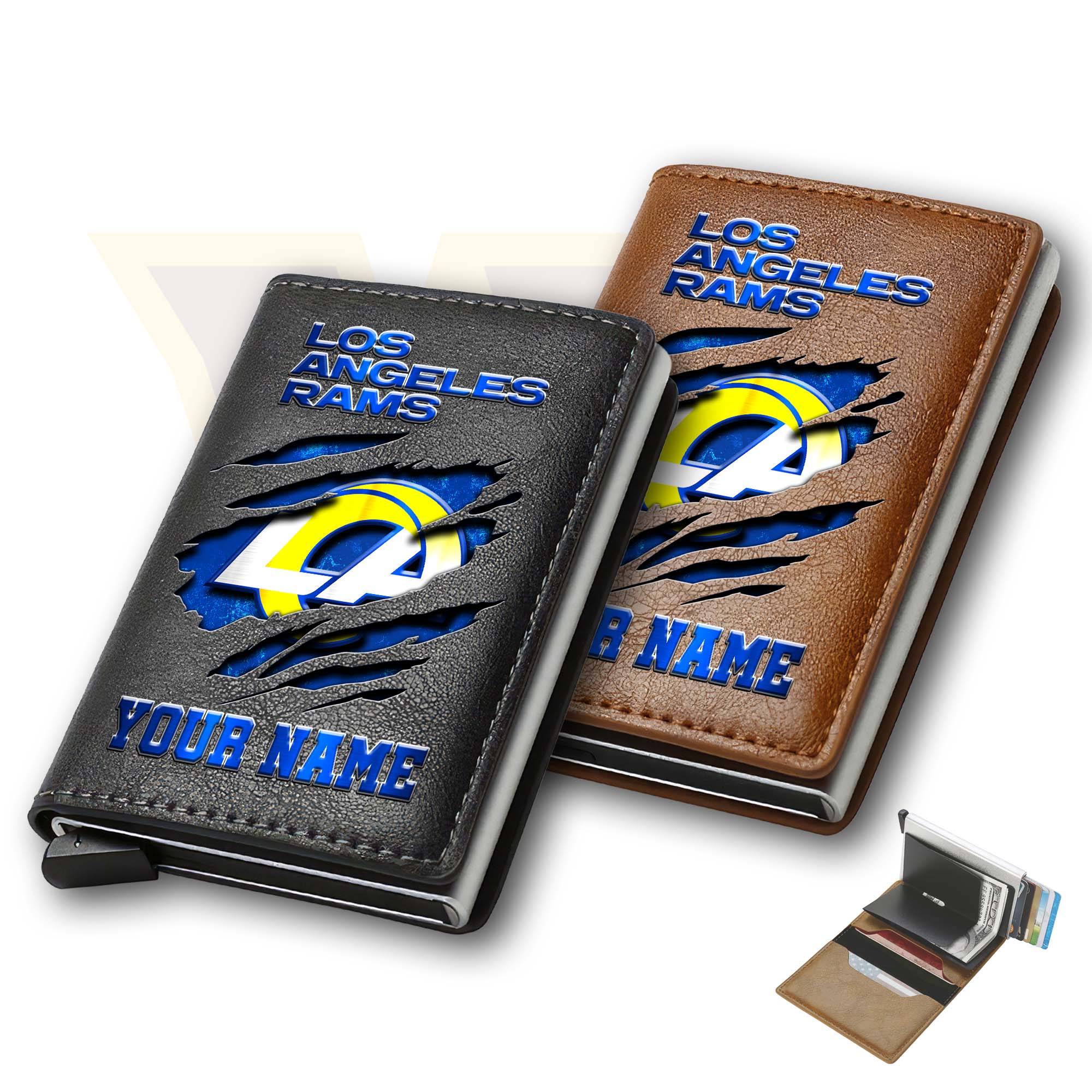 Los Angeles Rams Men Wallet Custom Your Name, Football Team Men Wallet For Fans, Gifts For Football Lovers EHIVM-03061165