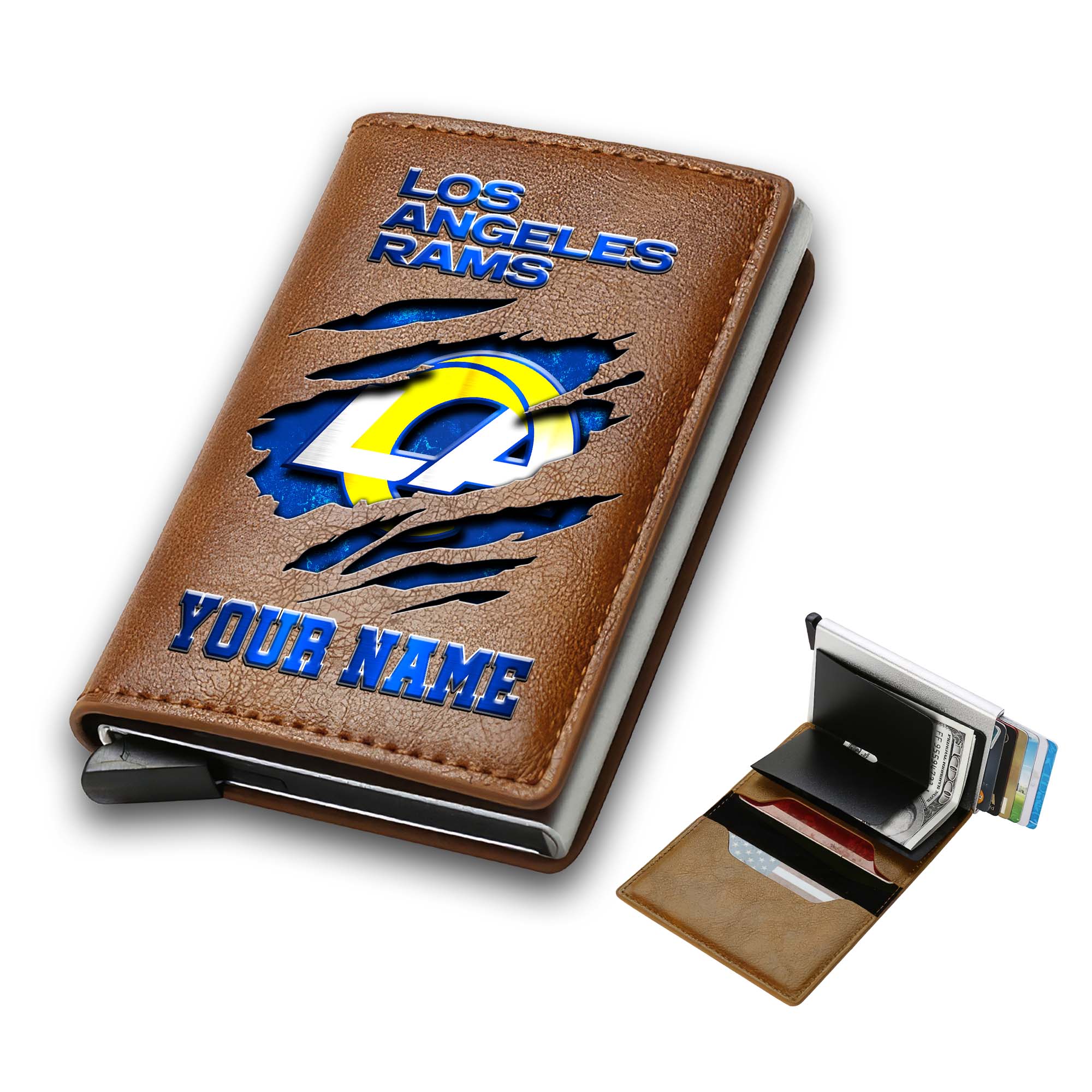 Alternative view of Los Angeles Rams Men Wallet Custom Your Name, Football Team Men Wallet For Fans, Gifts For Football Lovers EHIVM-03061165