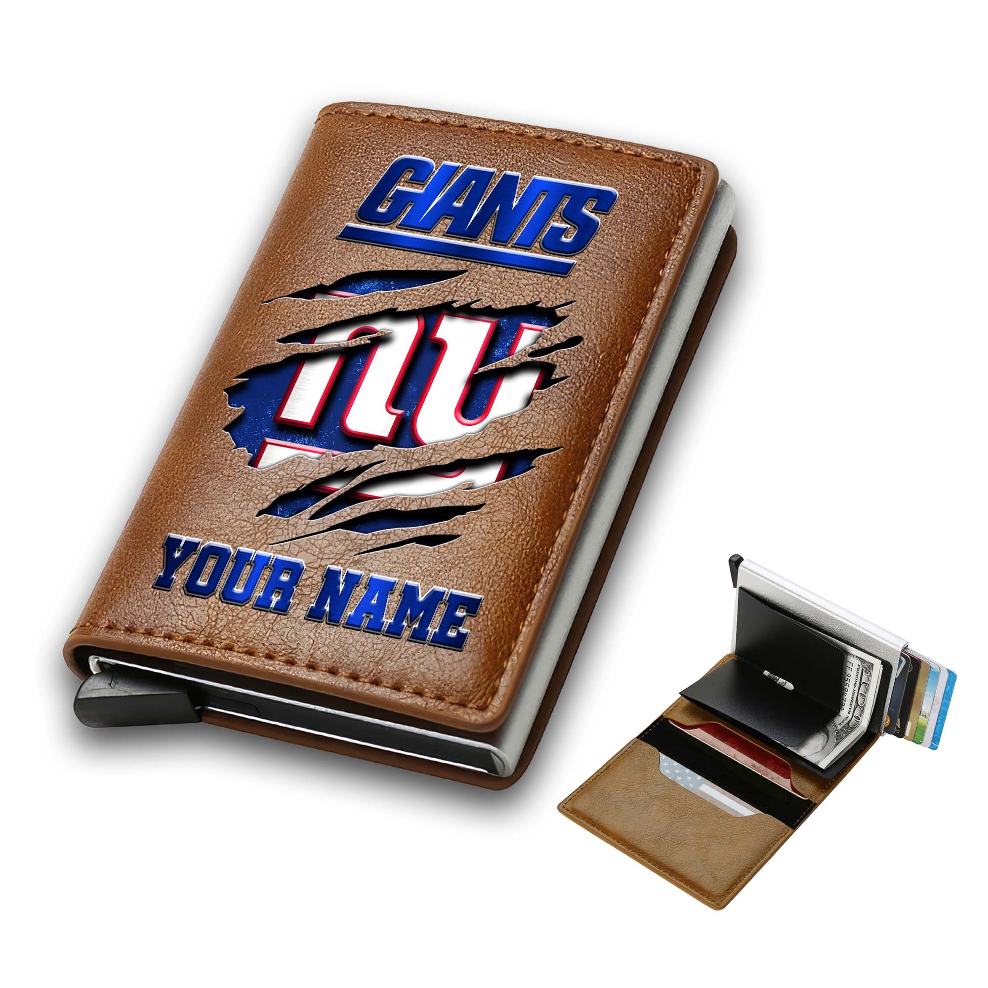 Alternative view of New York Giants Men Wallet Custom Your Name, Football Team Men Wallet For Fans, Gifts For Football Lovers EHIVM-03061165