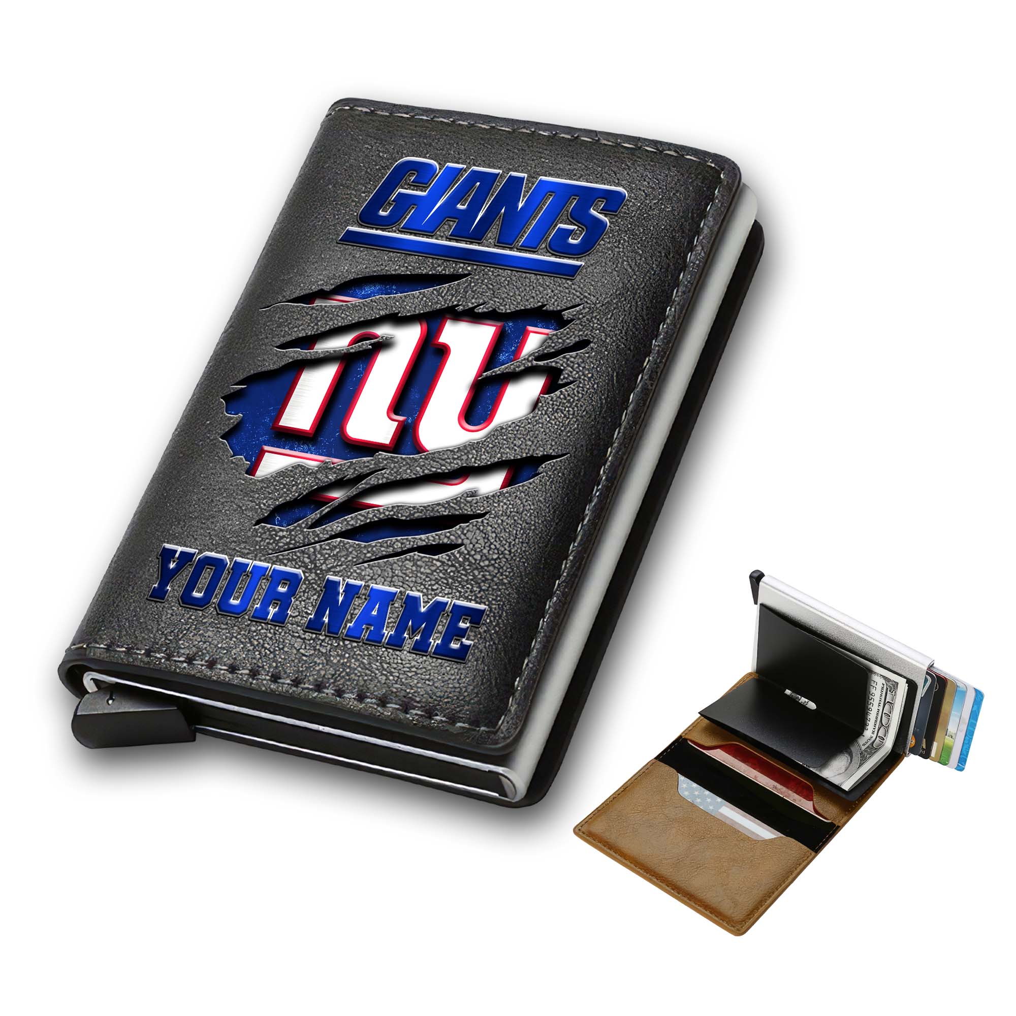 New York Giants Men Wallet Custom Your Name, Football Team Men Wallet For Fans, Gifts For Football Lovers EHIVM-03061165 - Image 3