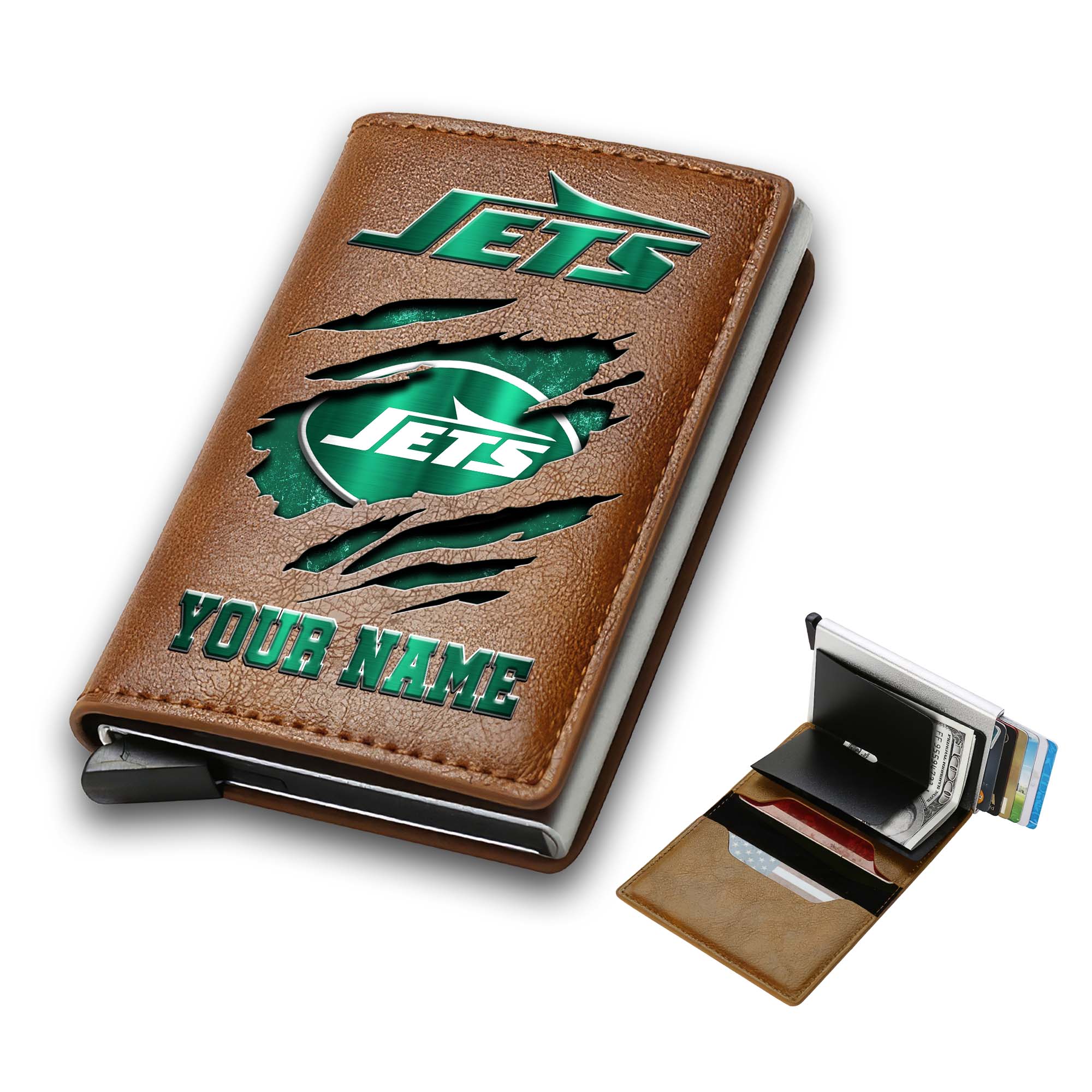 Alternative view of New York Jets Men Wallet Custom Your Name, Football Team Men Wallet For Fans, Gifts For Football Lovers EHIVM-03061165