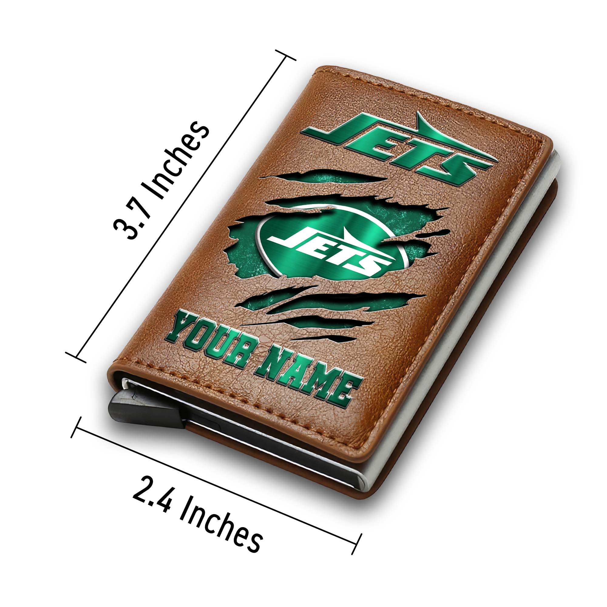 New York Jets Men Wallet Custom Your Name, Football Team Men Wallet For Fans, Gifts For Football Lovers EHIVM-03061165 - Image 5