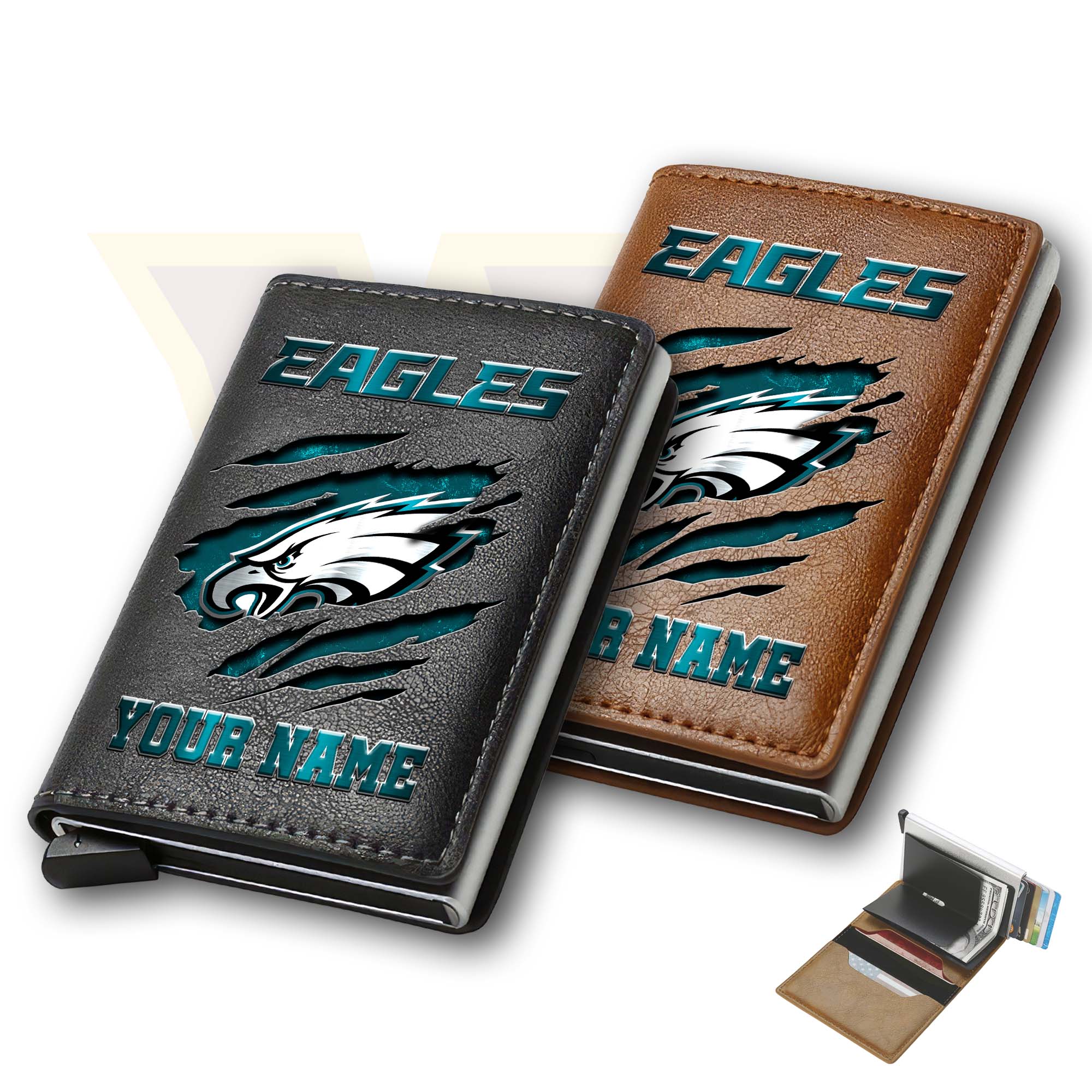 Philadelphia Eagles Men Wallet Custom Your Name, Football Team Men Wallet For Fans, Gifts For Football Lovers EHIVM-03061165