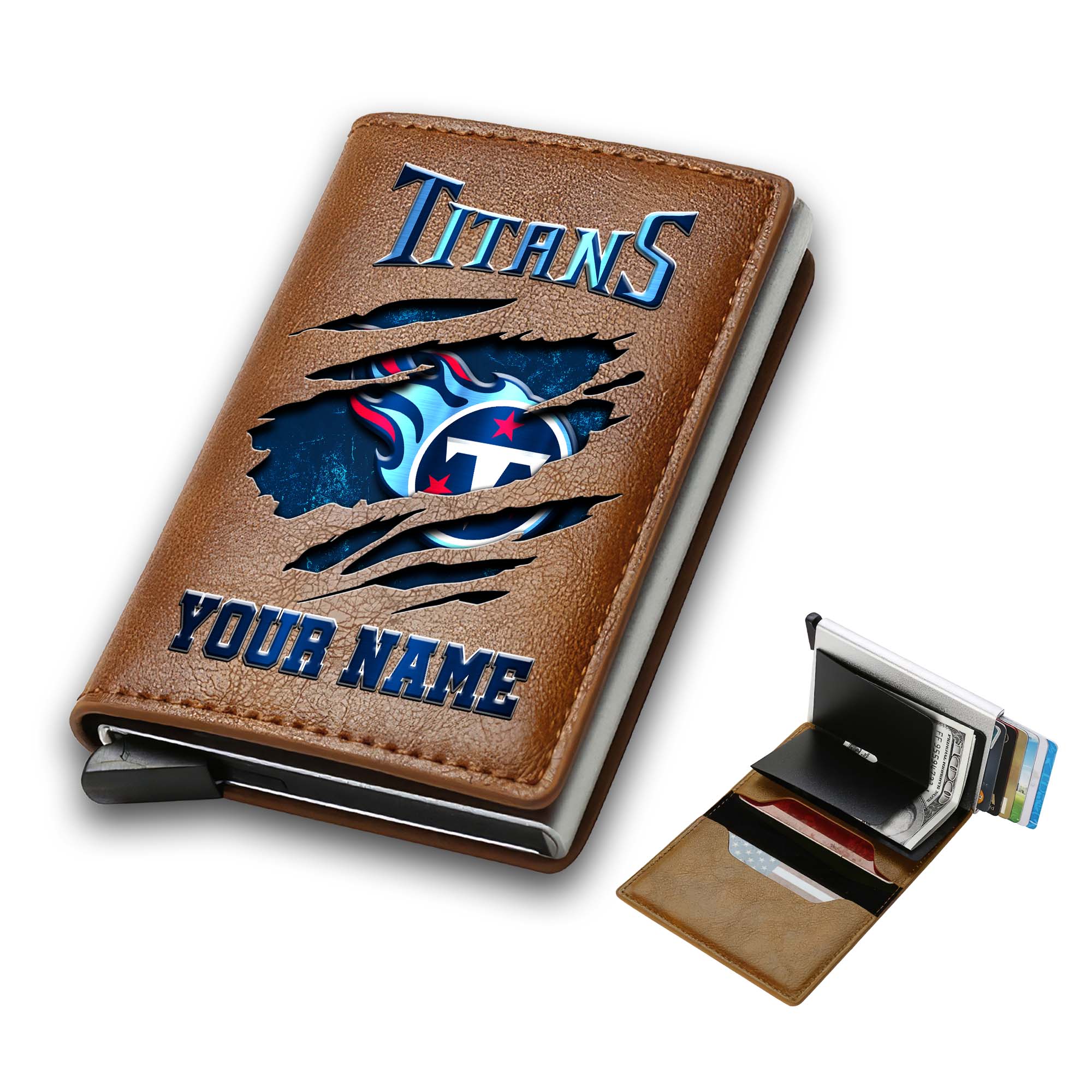 Alternative view of Tennessee Titans Men Wallet Custom Your Name, Football Team Men Wallet For Fans, Gifts For Football Lovers EHIVM-03061165